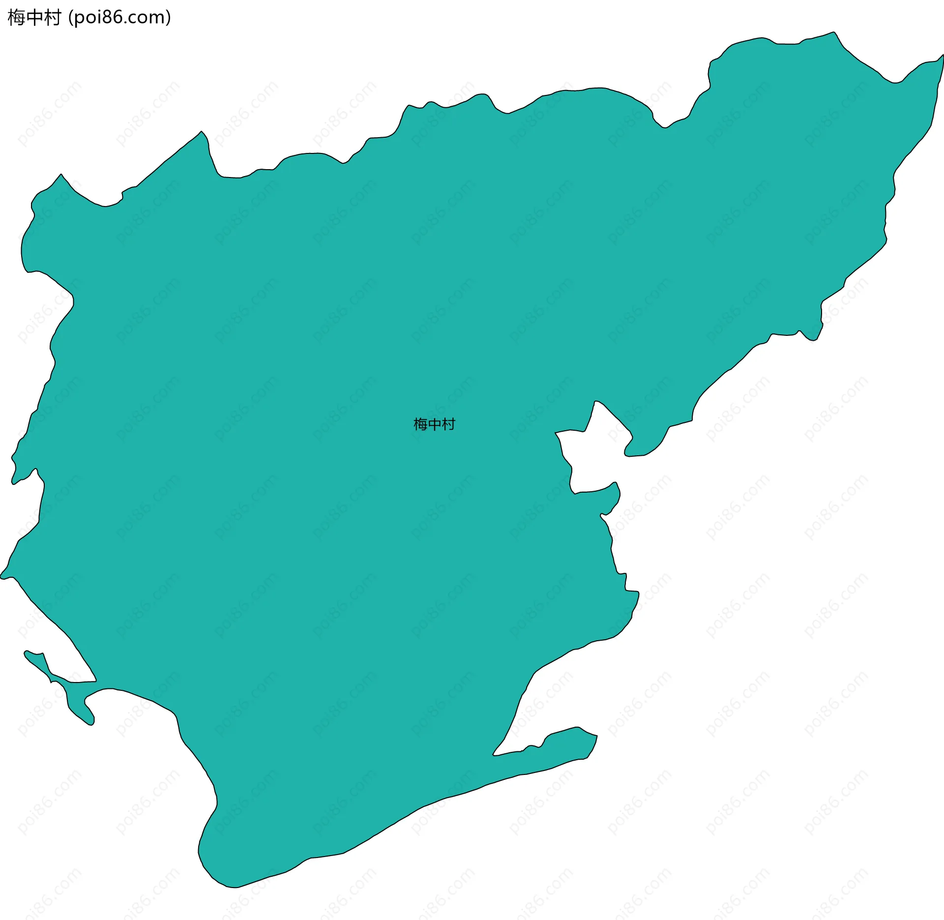 梅中村边界地图