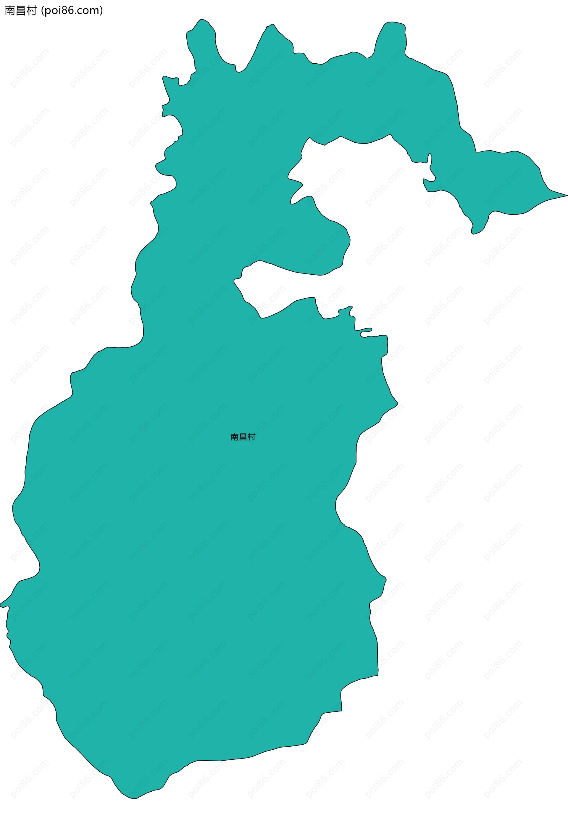 南昌村边界地图