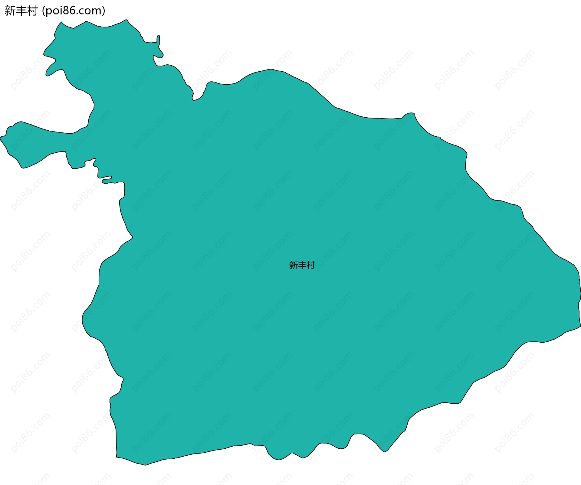 新丰村边界地图