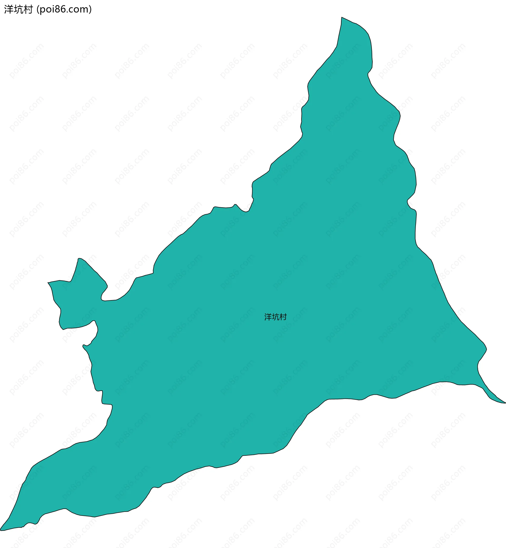 洋坑村边界地图