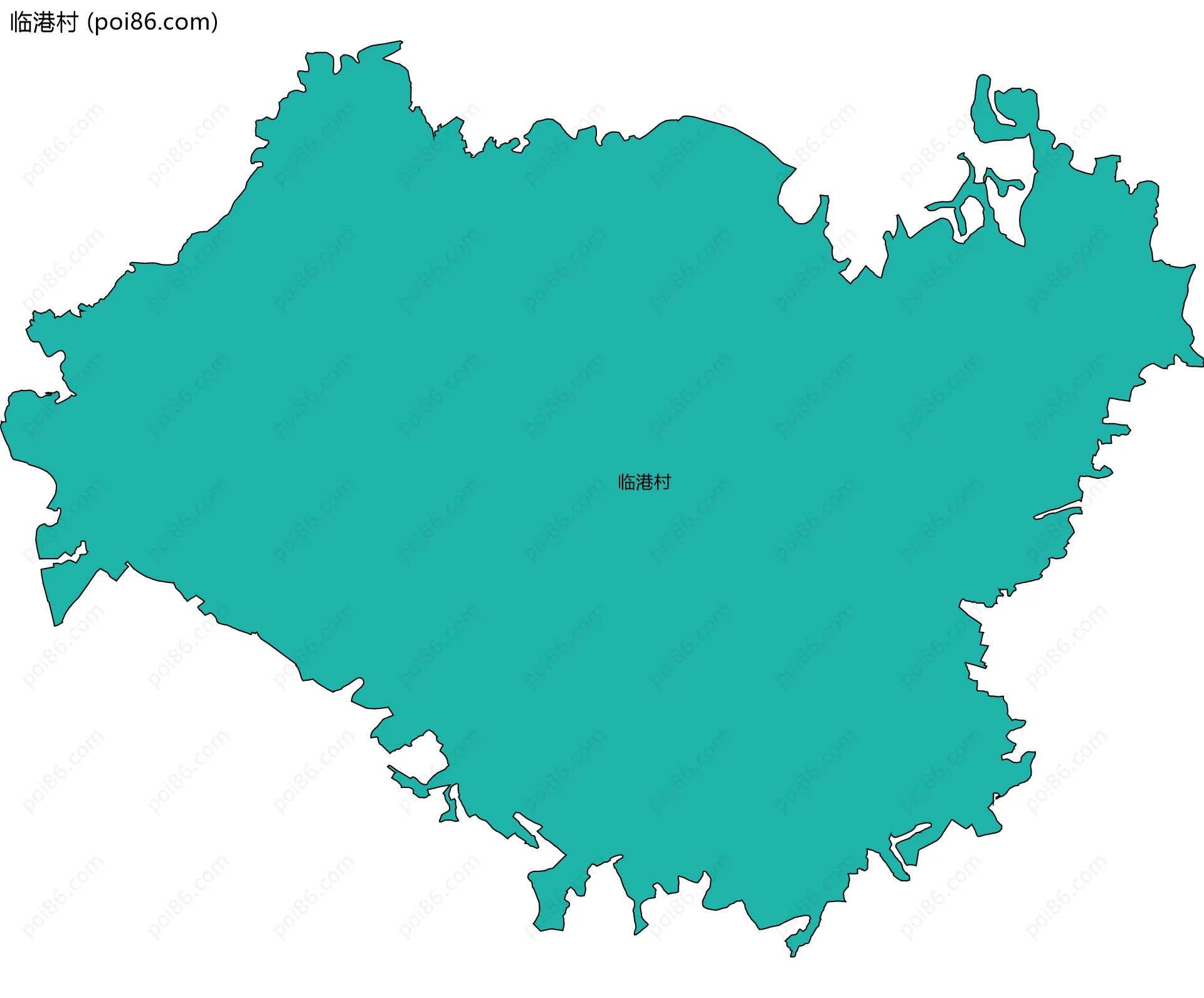 临港村边界地图