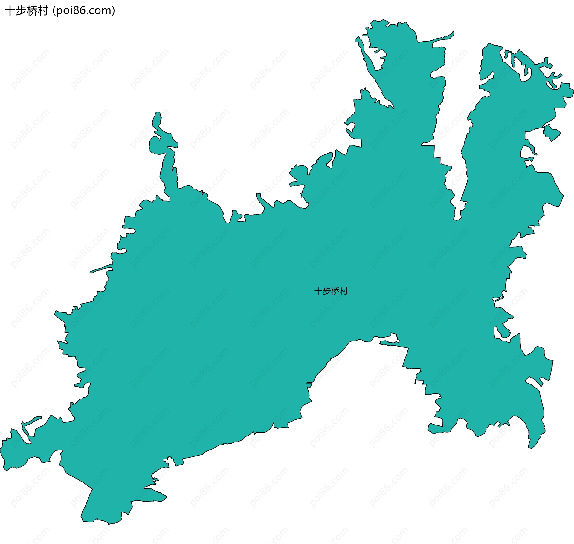 十步桥村边界地图