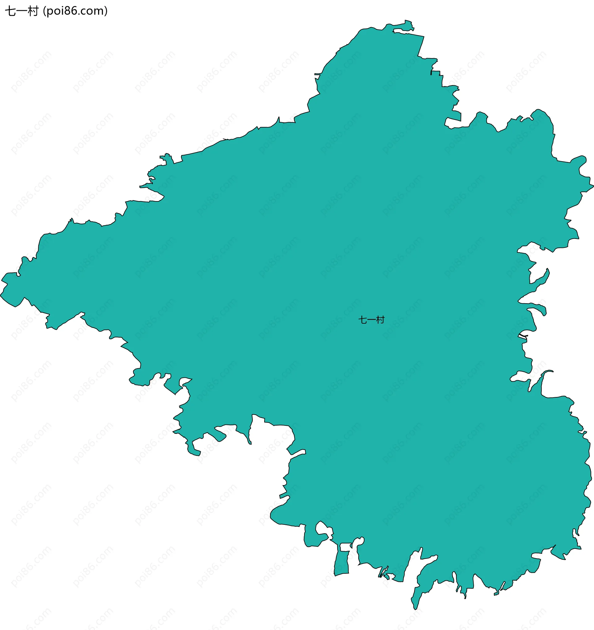 七一村边界地图