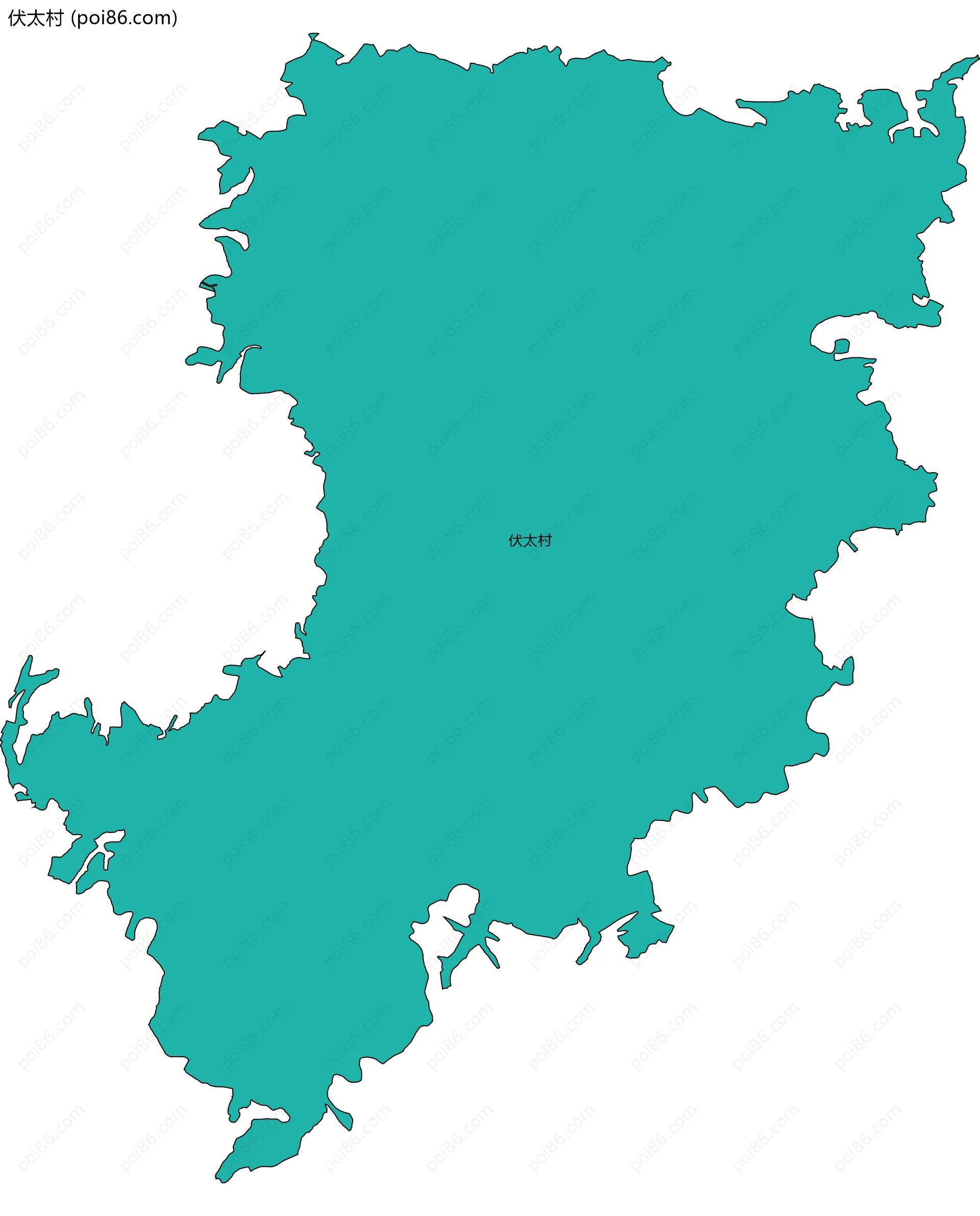 伏太村边界地图