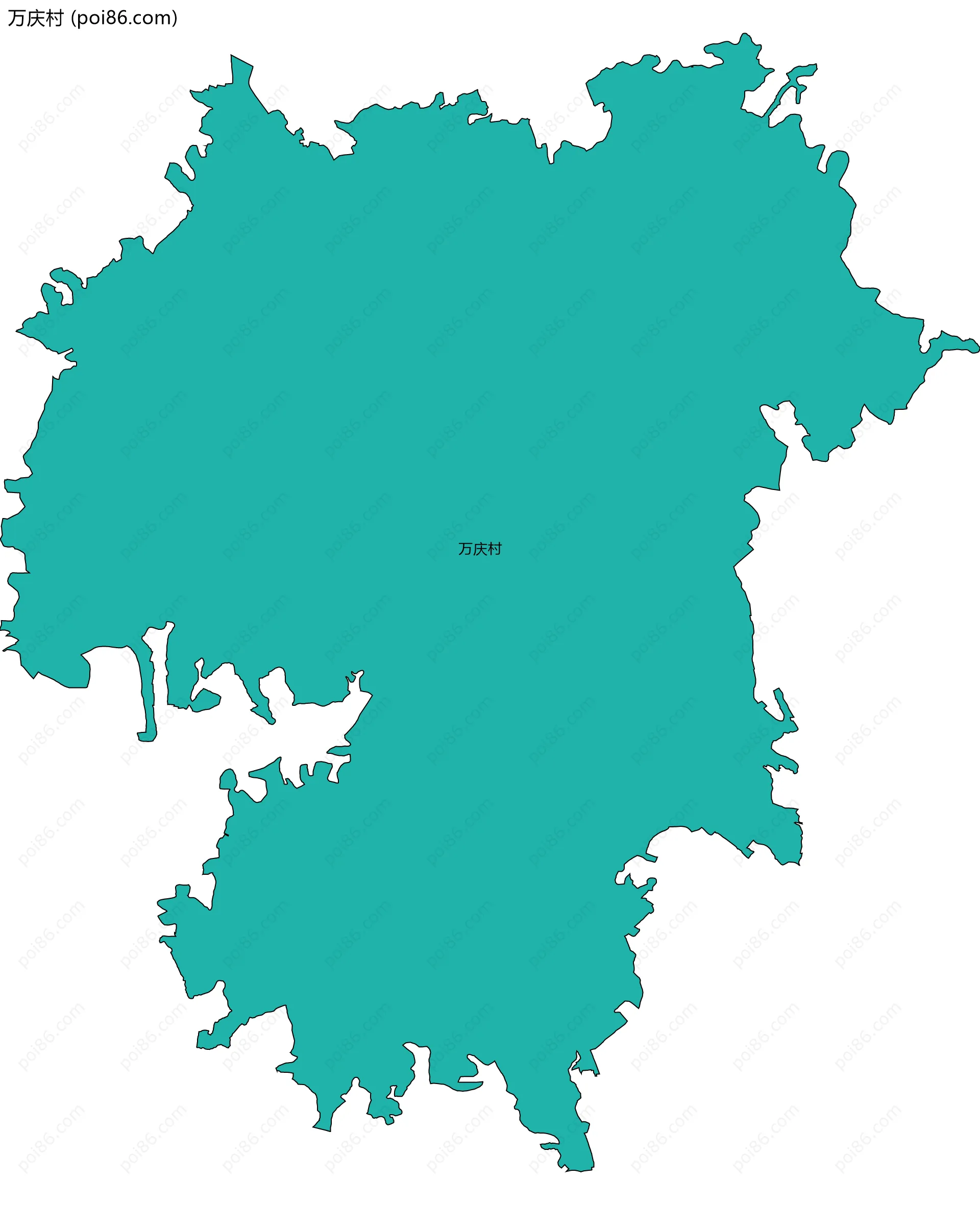 万庆村边界地图