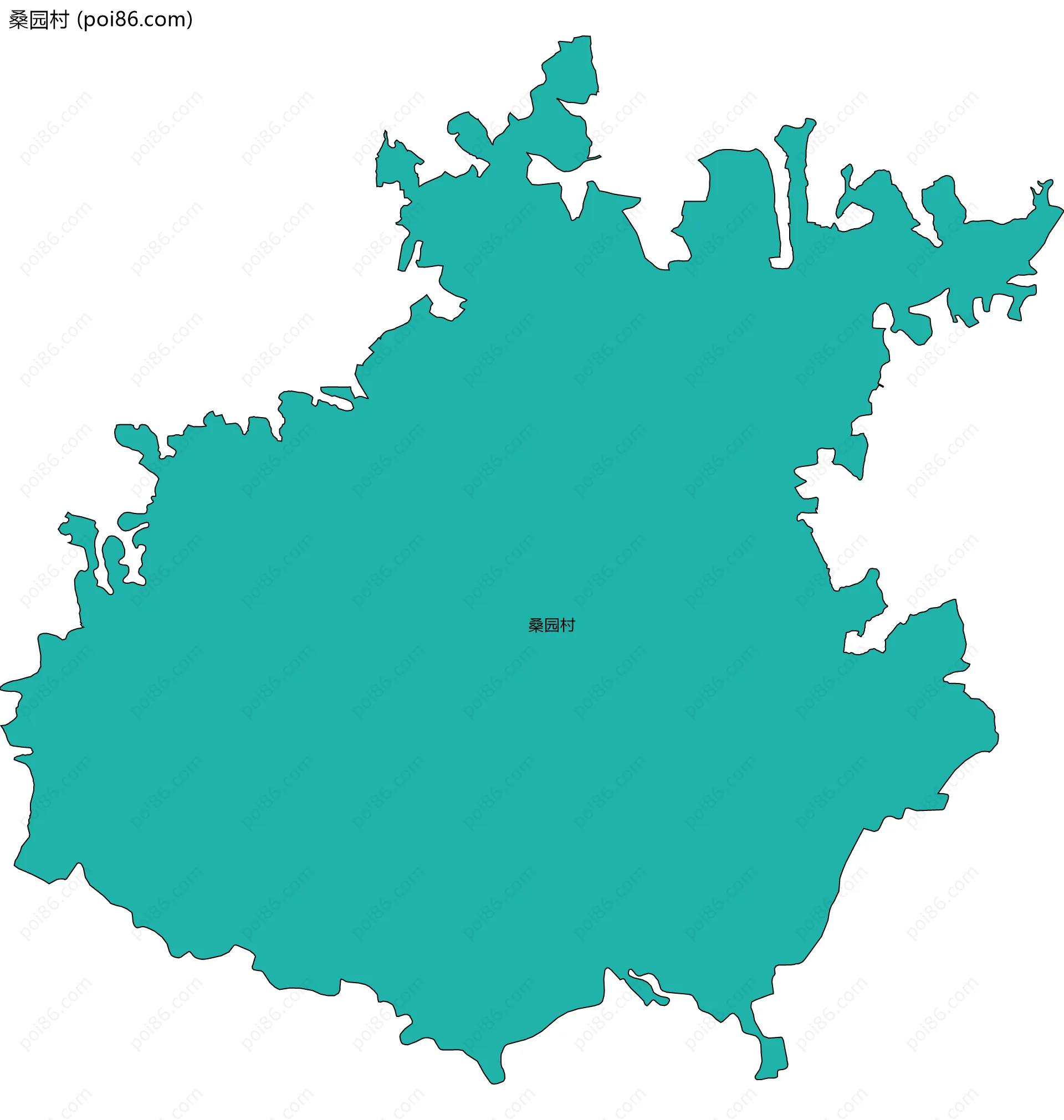 桑园村边界地图