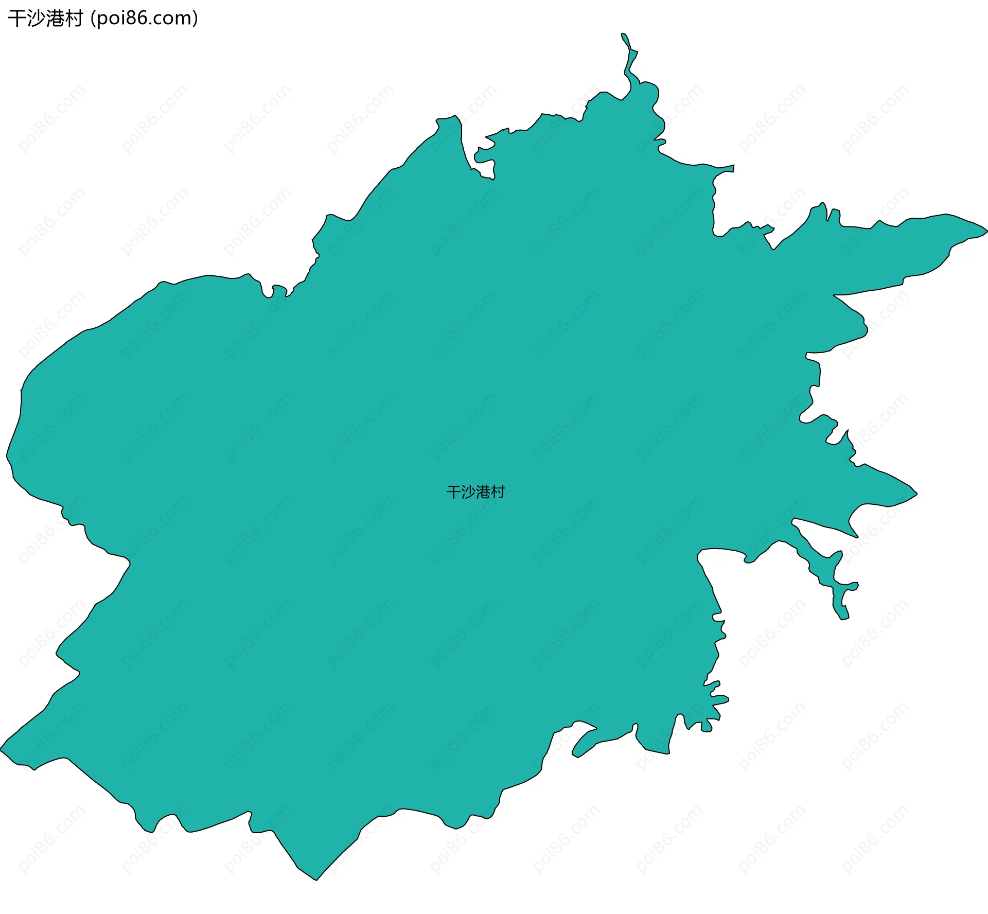 干沙港村边界地图