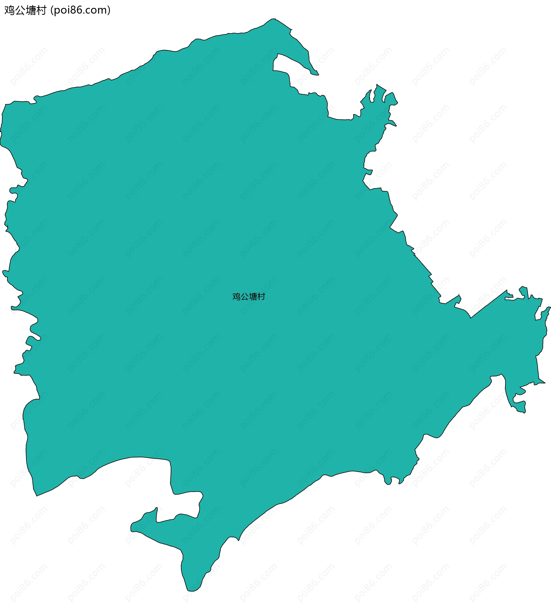 鸡公塘村边界地图