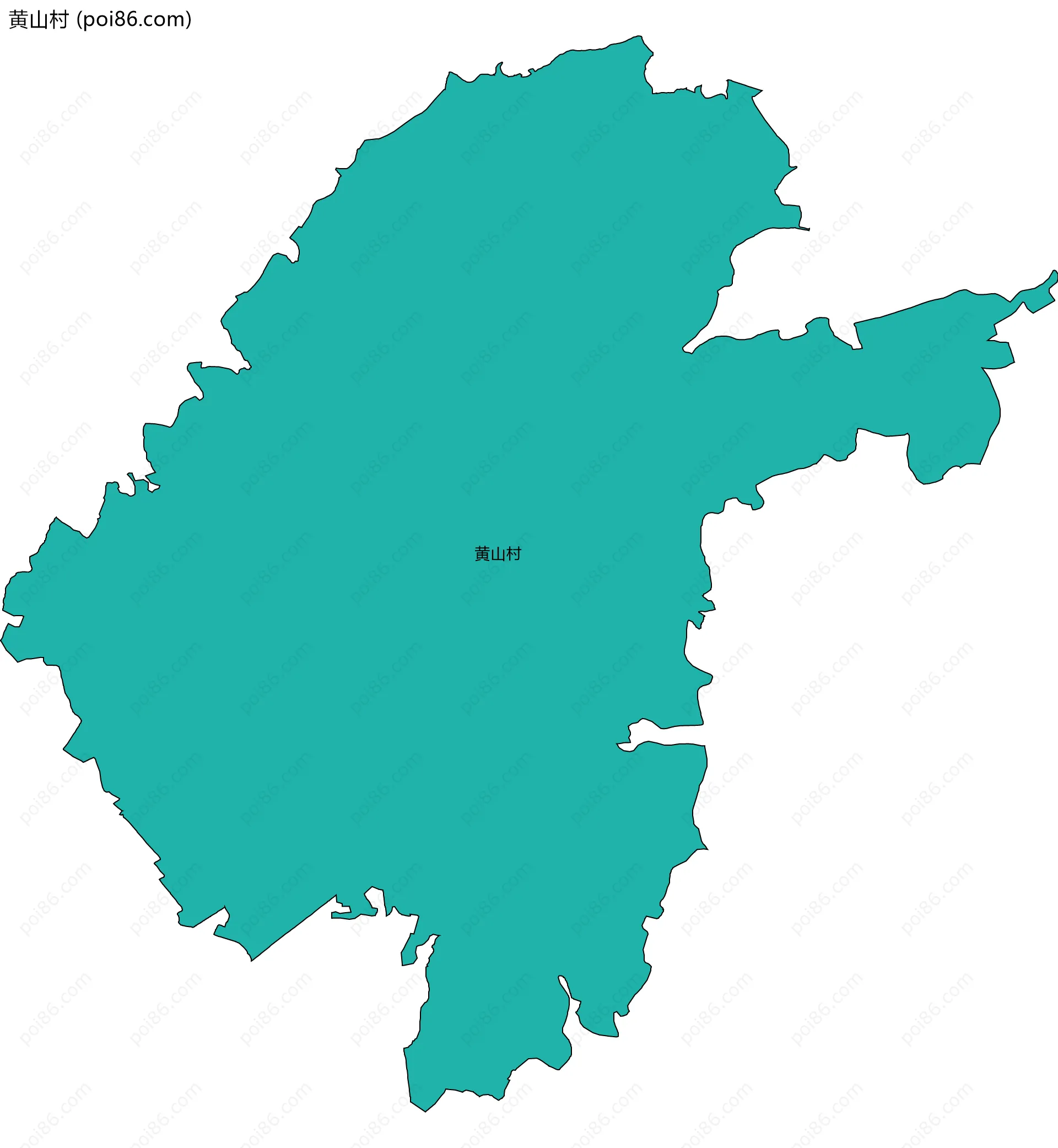 黄山村边界地图