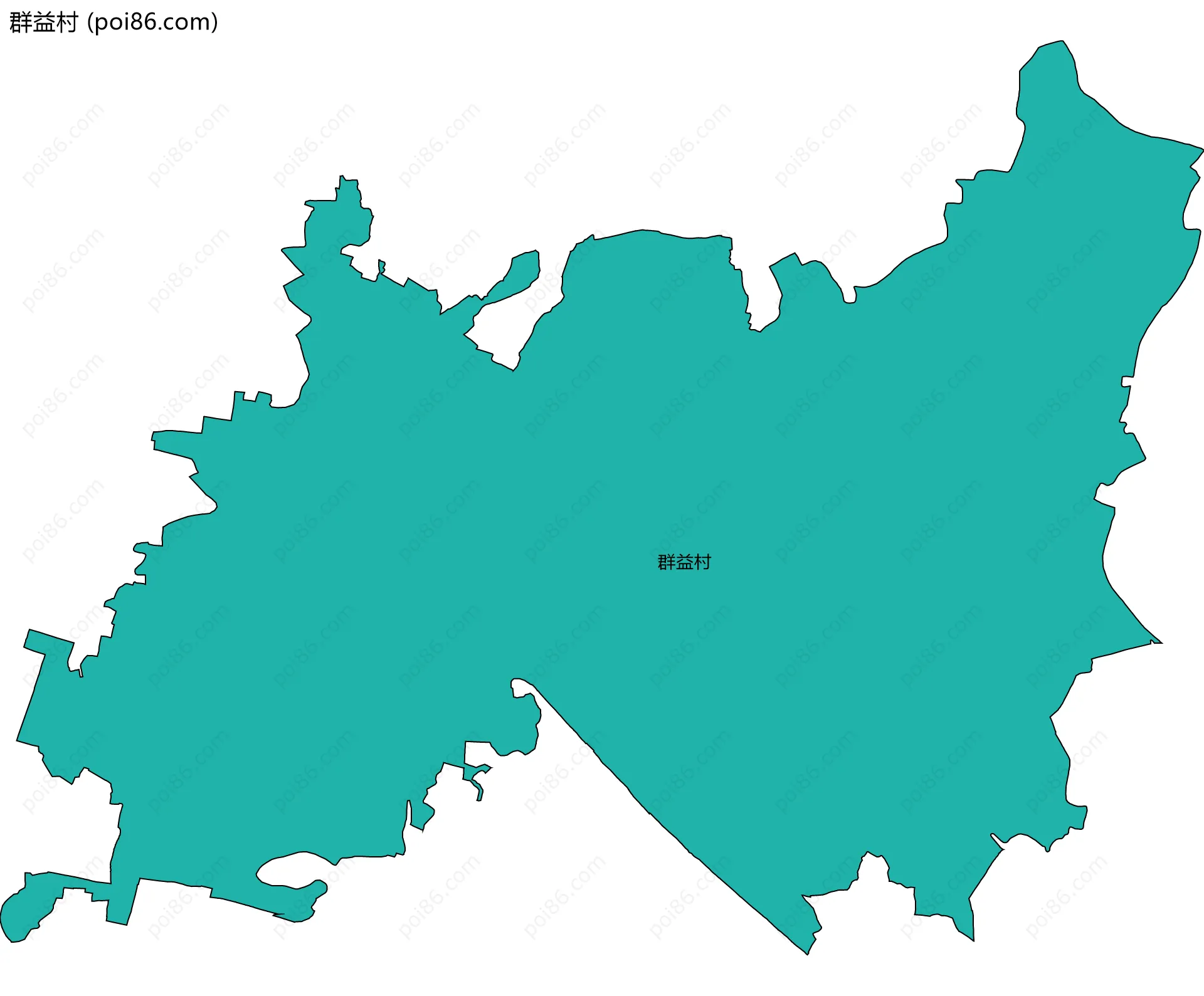 群益村边界地图