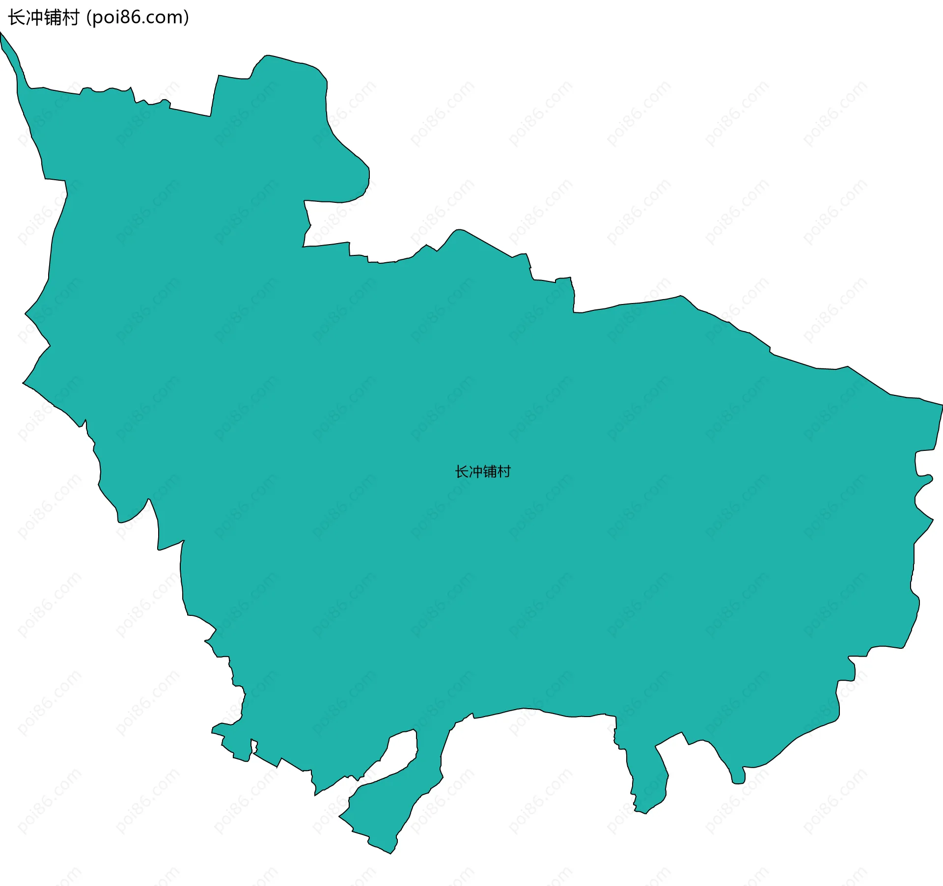 长冲铺村边界地图