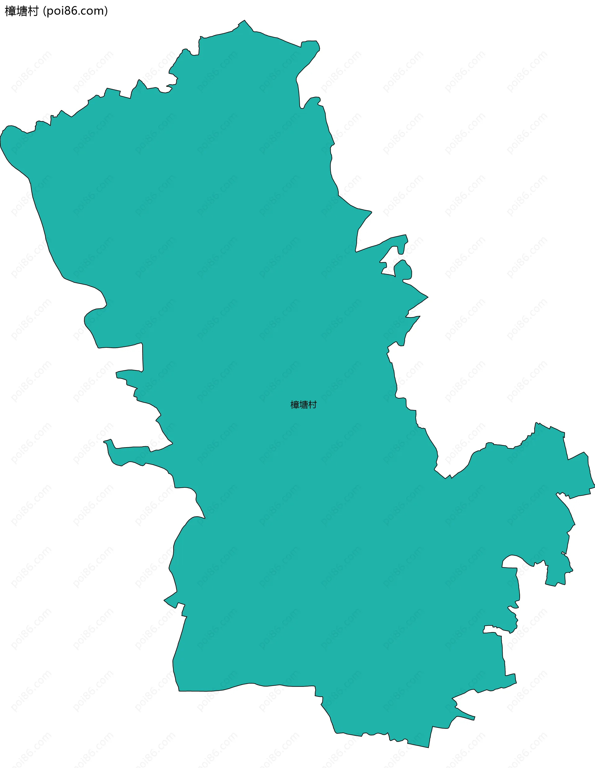 樟塘村边界地图