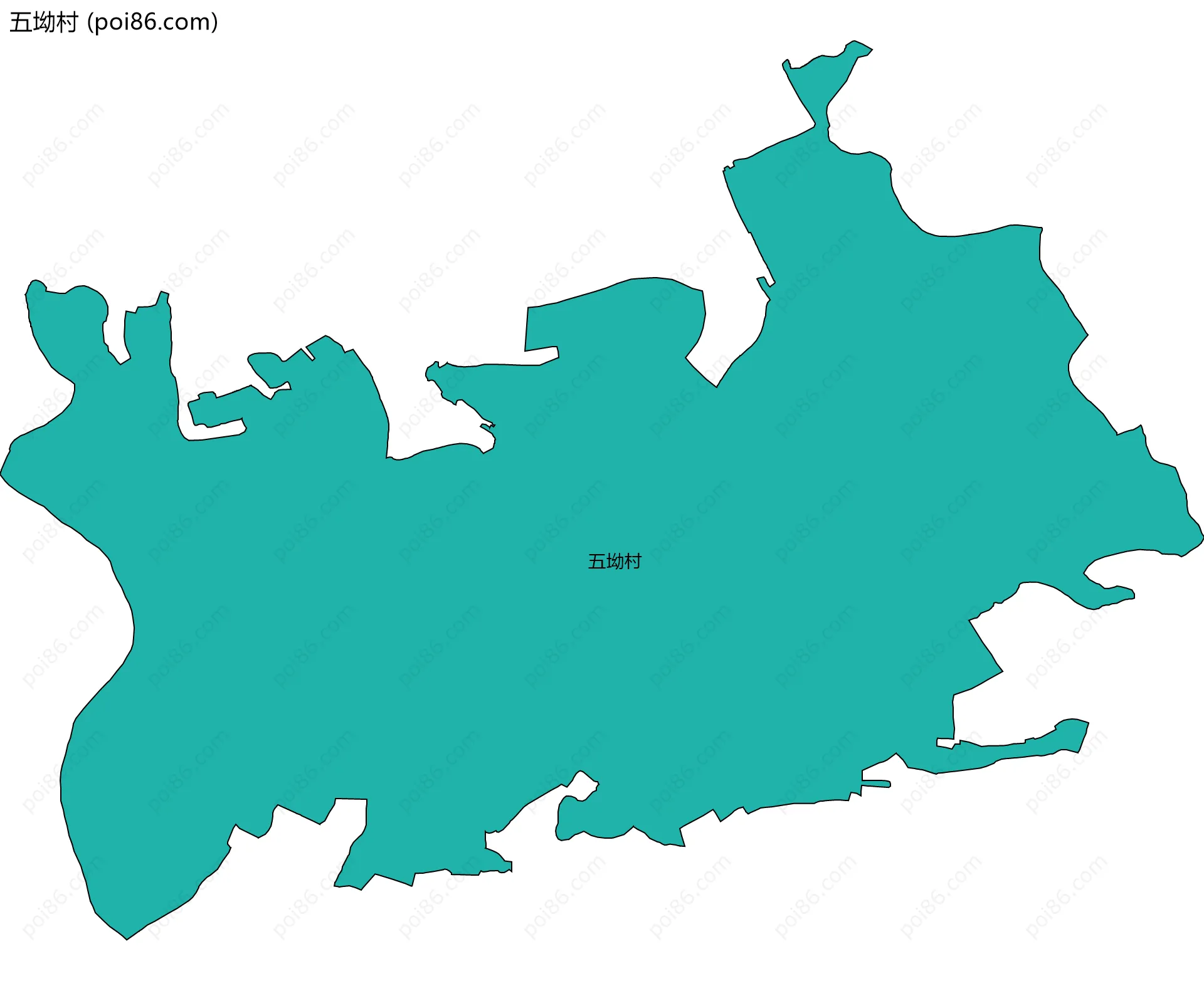 五坳村边界地图