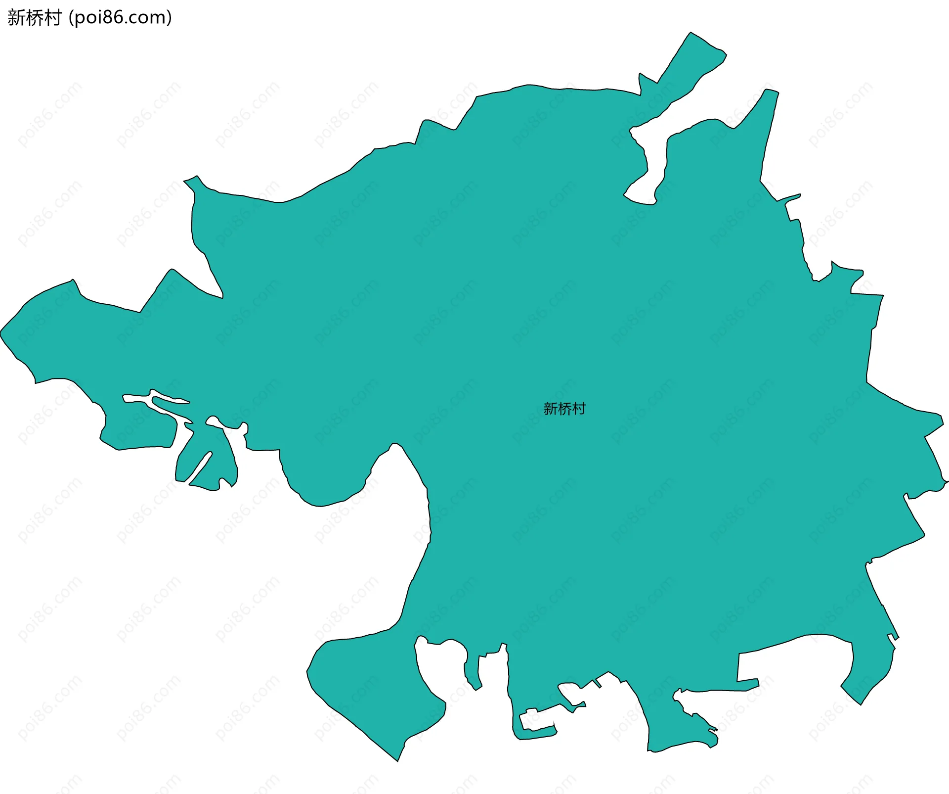 新桥村边界地图