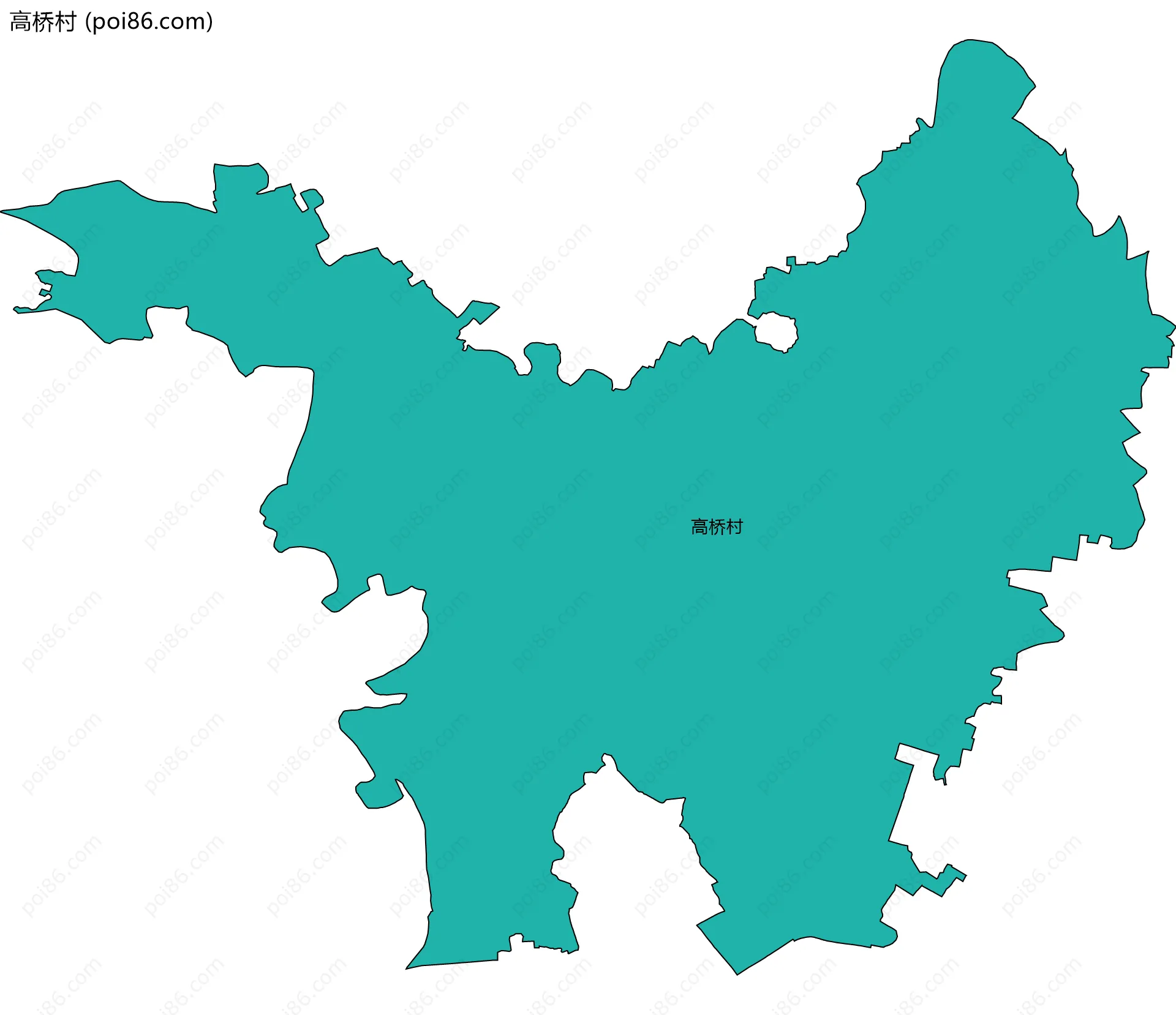 高桥村边界地图