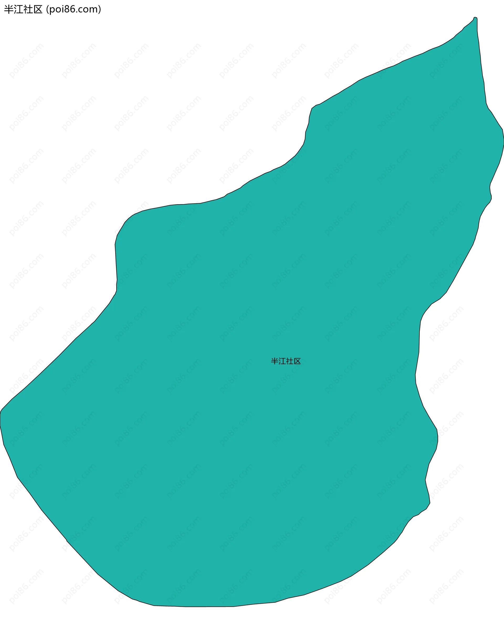 半江社区边界地图