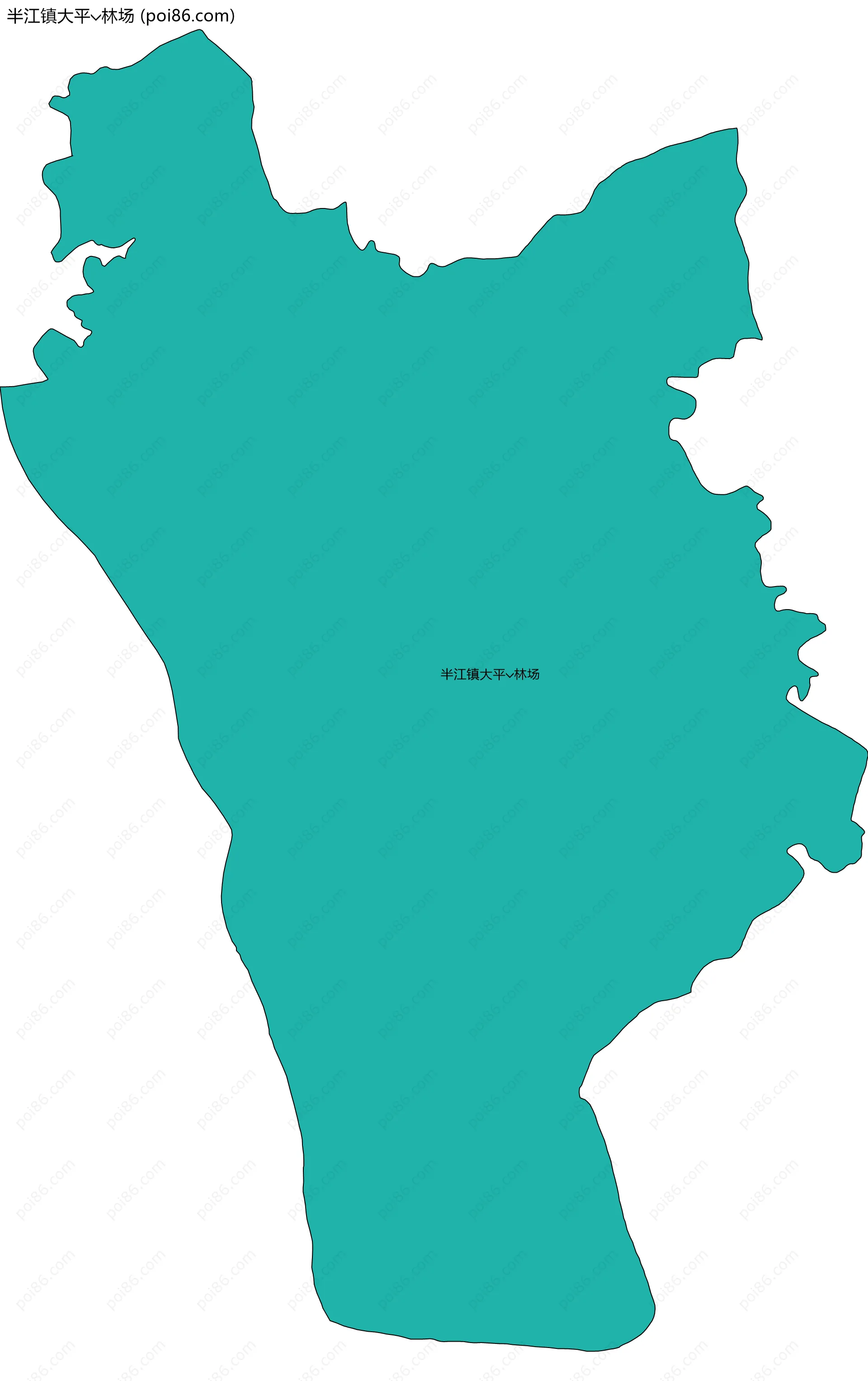半江镇大平林场边界地图