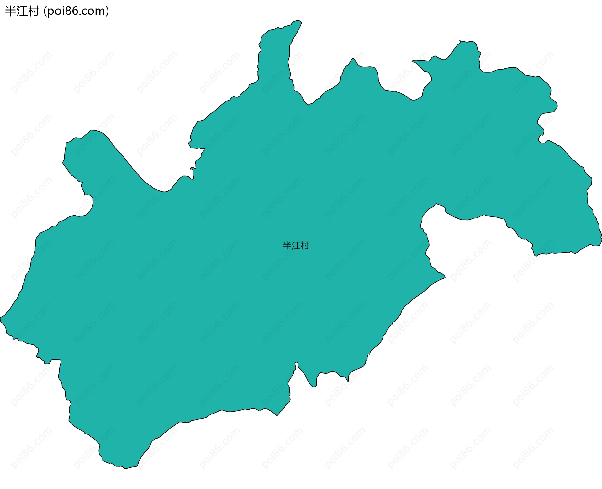半江村边界地图