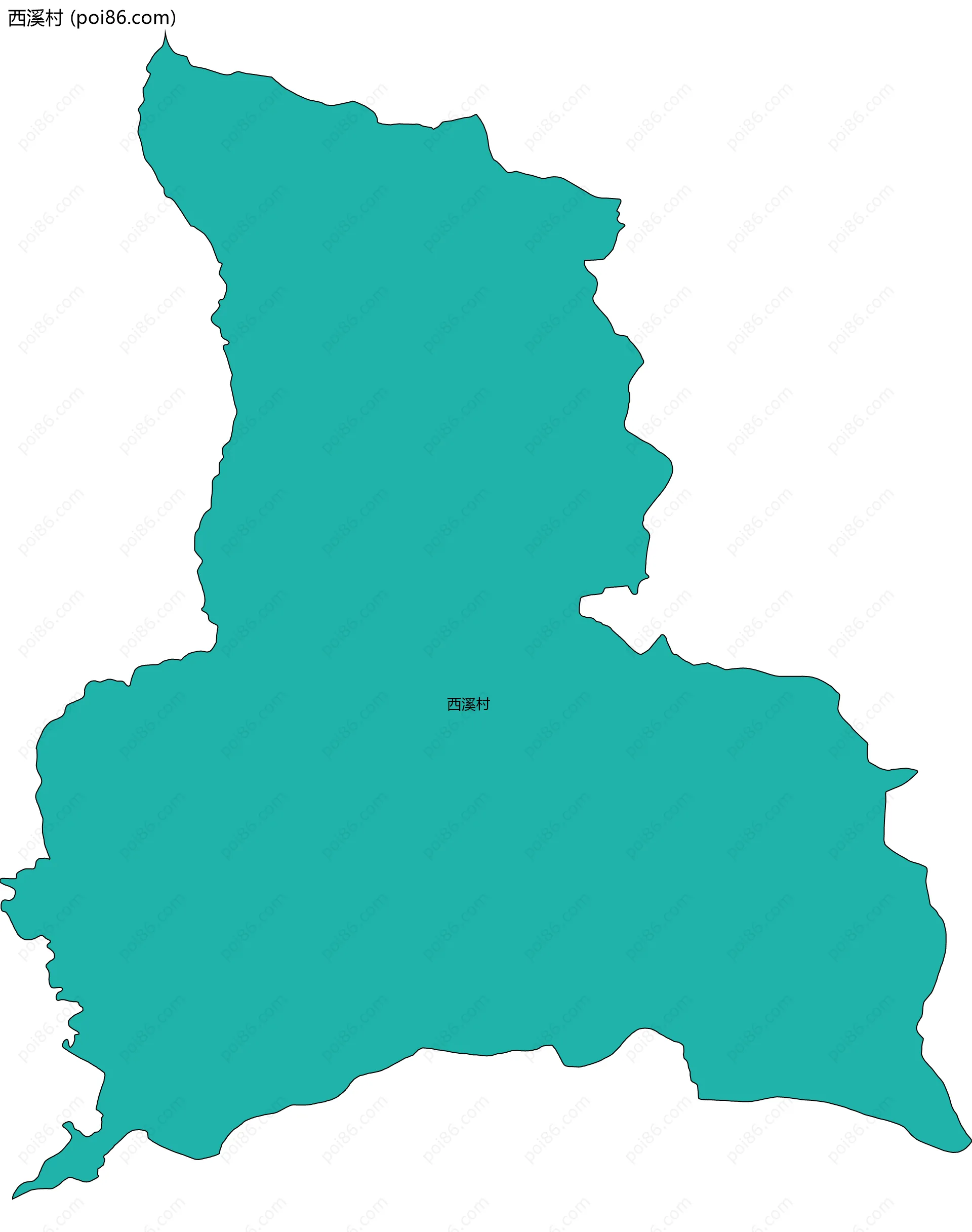 西溪村边界地图