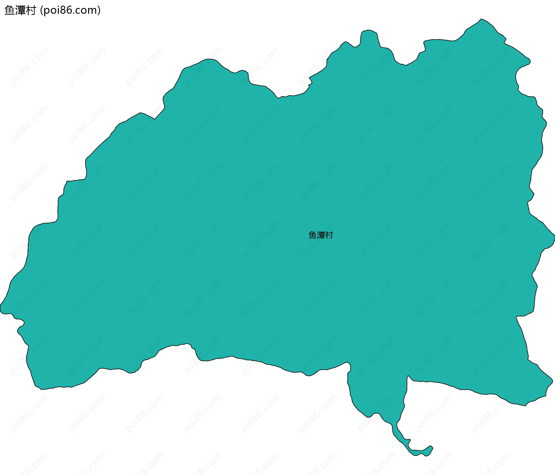鱼潭村边界地图