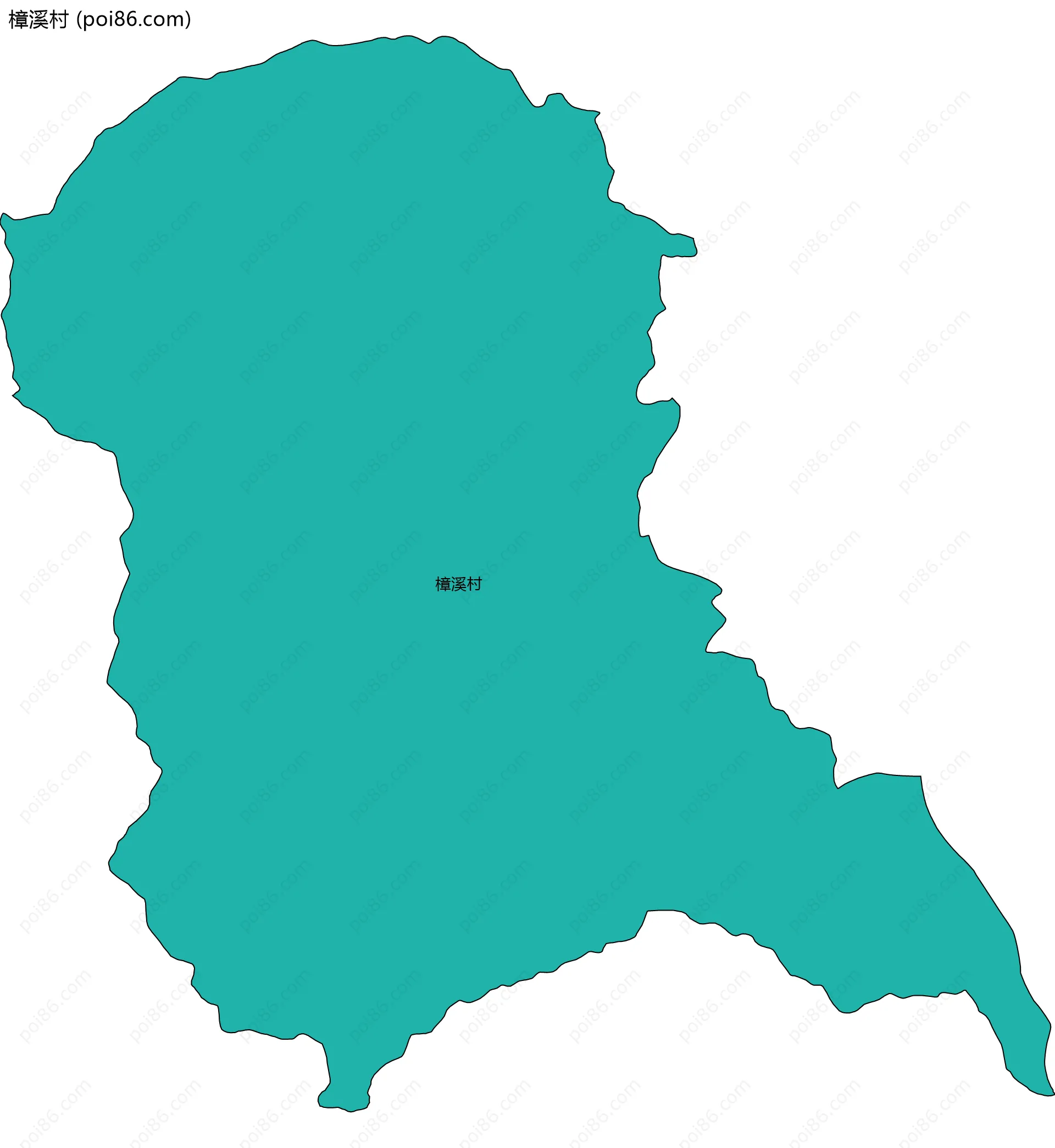 樟溪村边界地图