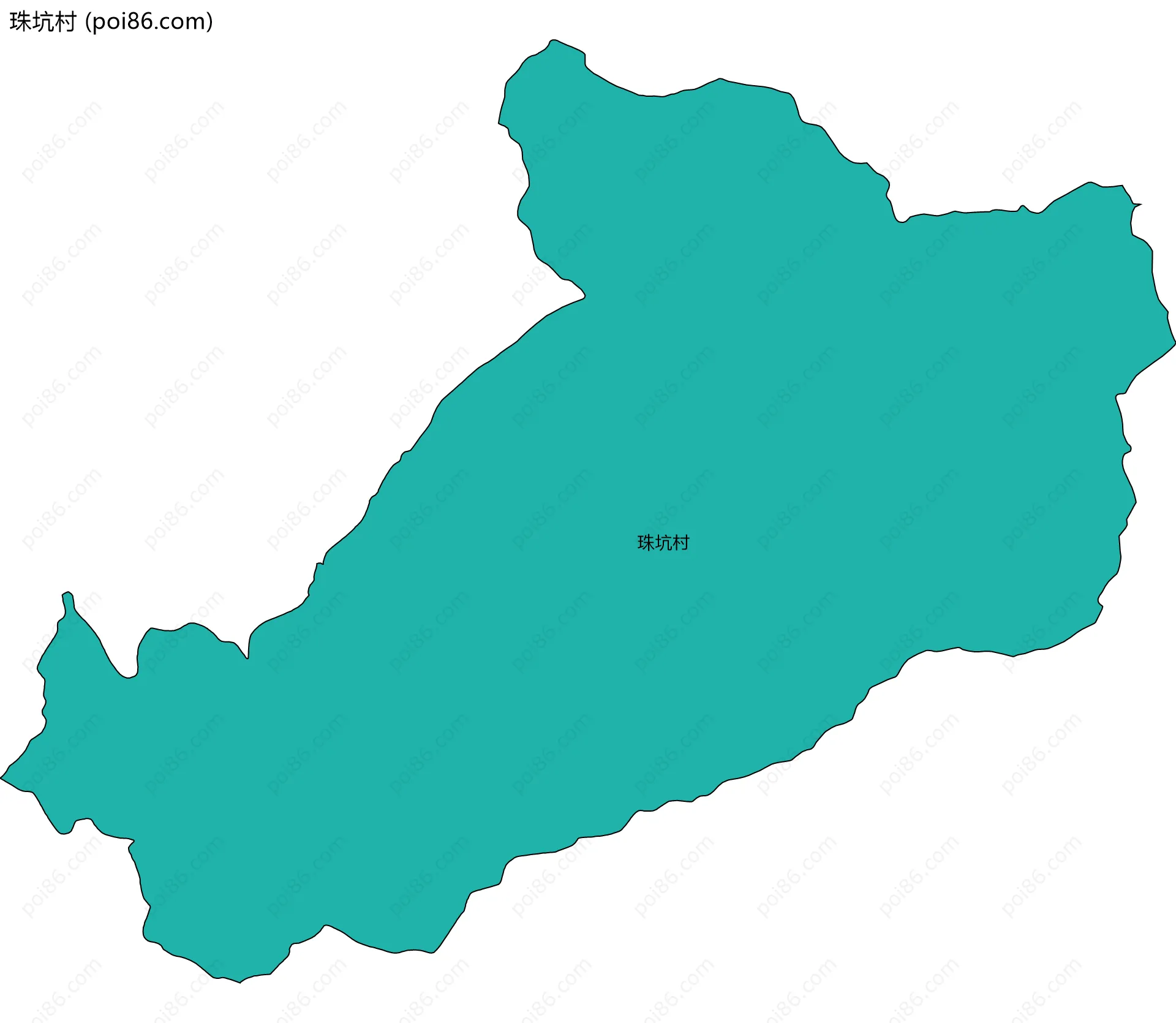 珠坑村边界地图