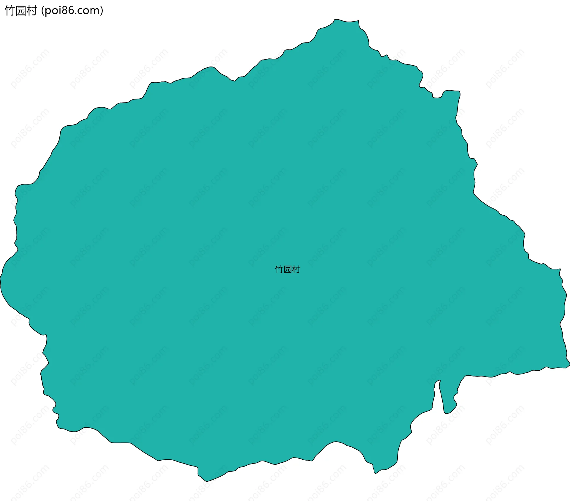 竹园村边界地图
