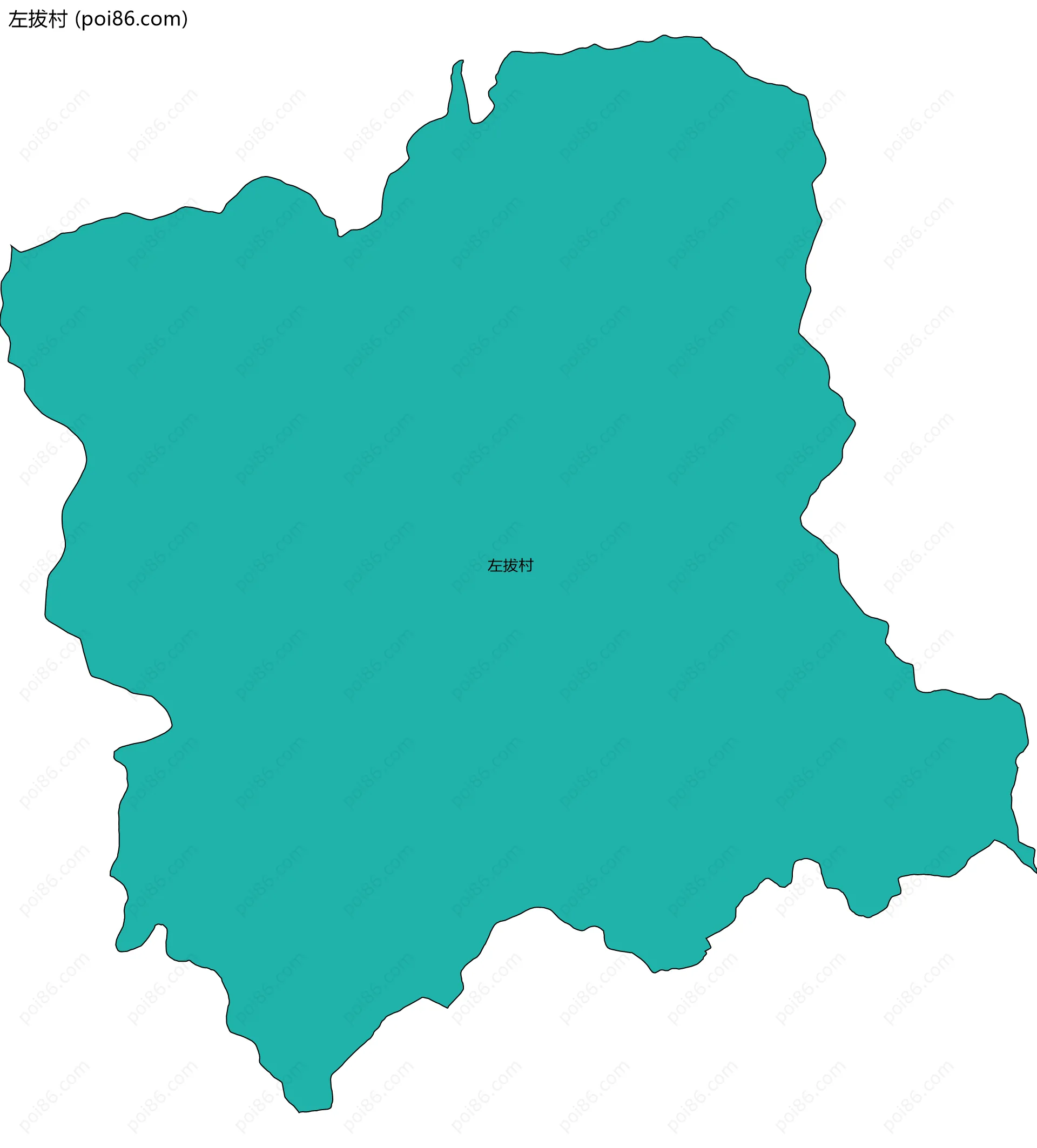左拔村边界地图
