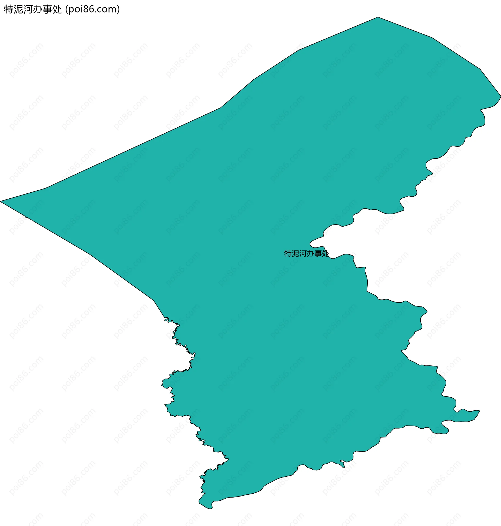 特泥河办事处边界地图