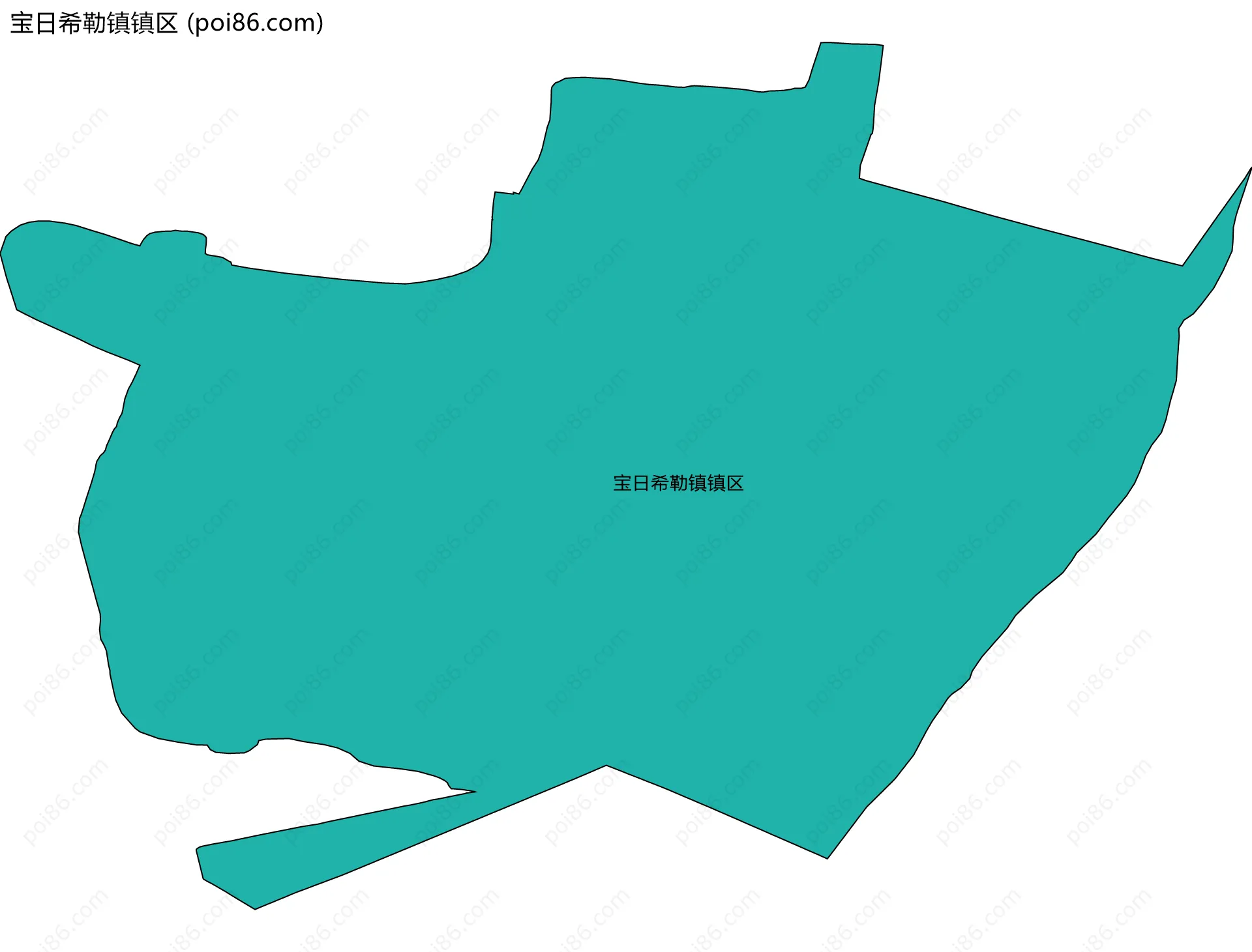 宝日希勒镇镇区边界地图