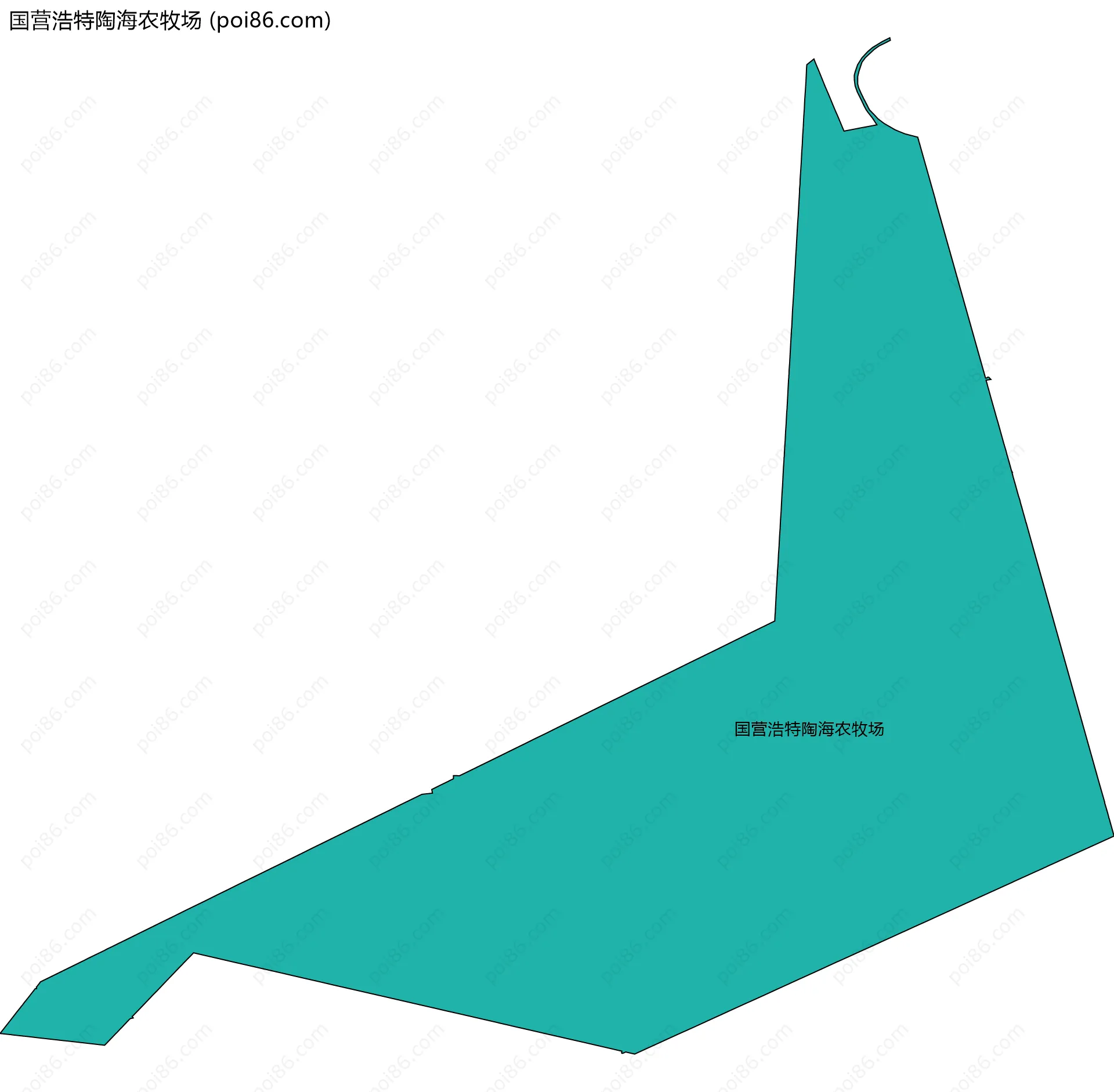 国营浩特陶海农牧场边界地图