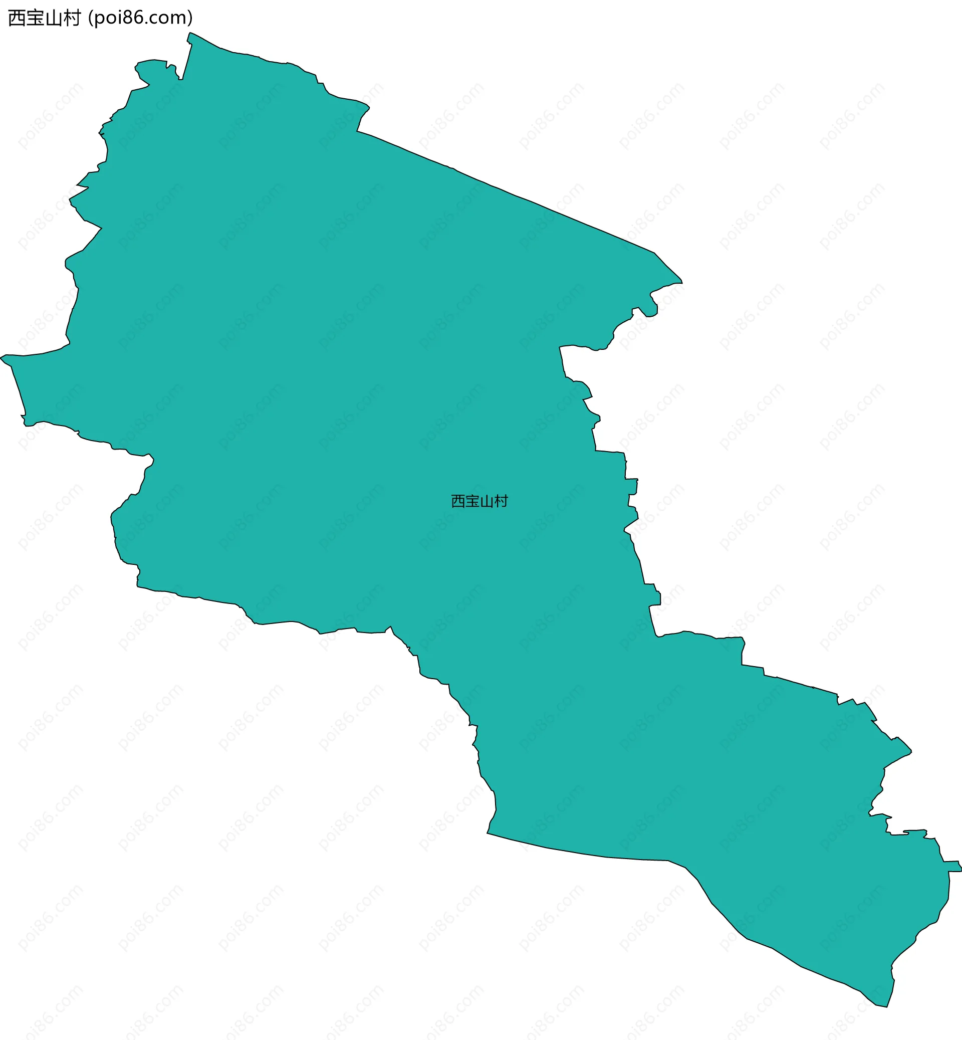西宝山村边界地图