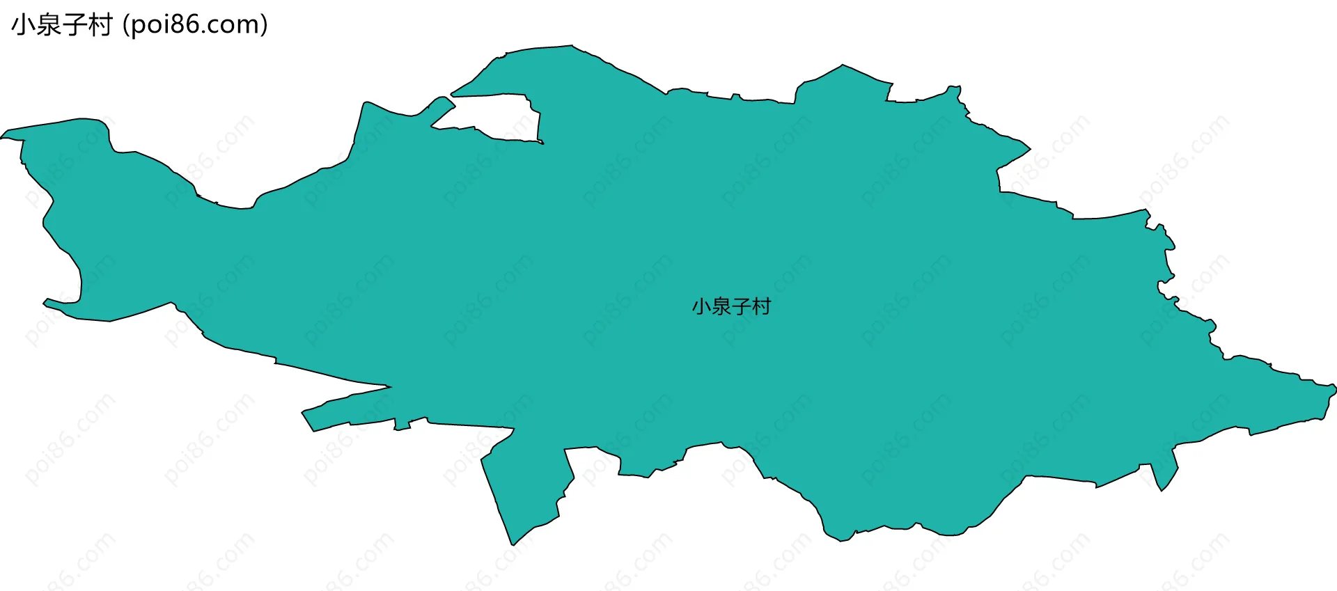 小泉子村边界地图