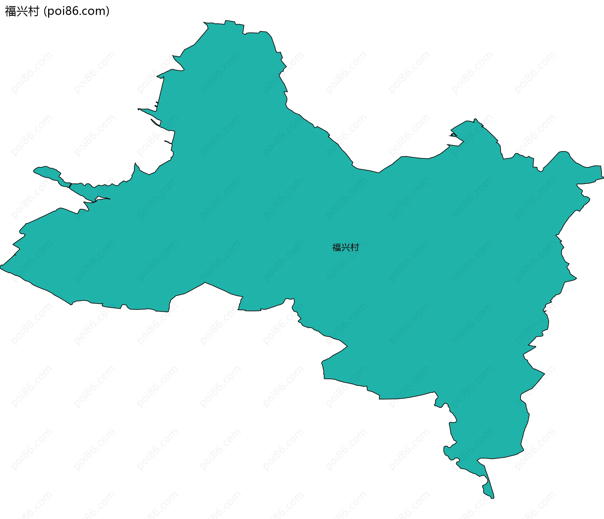 福兴村边界地图