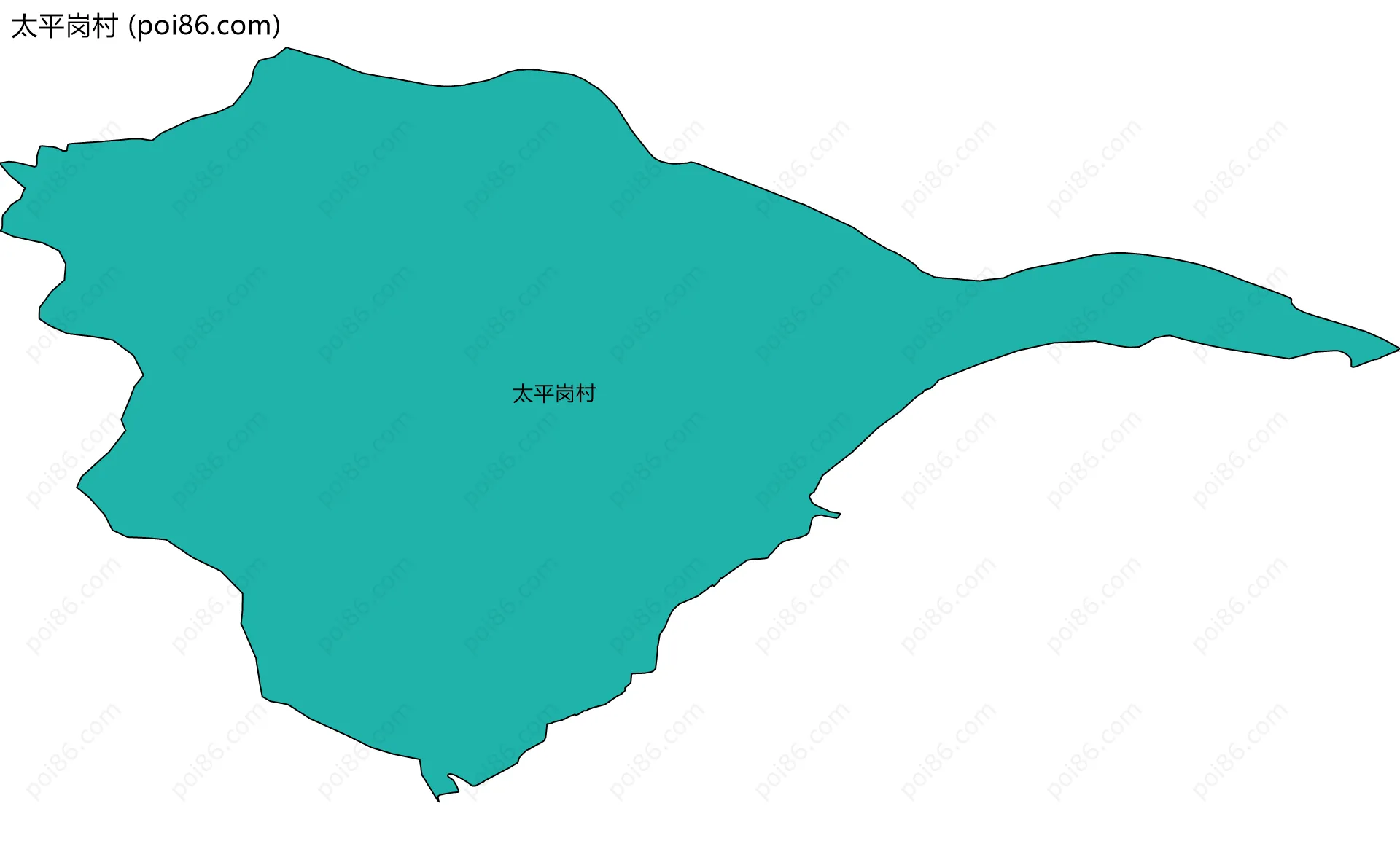 太平岗村边界地图