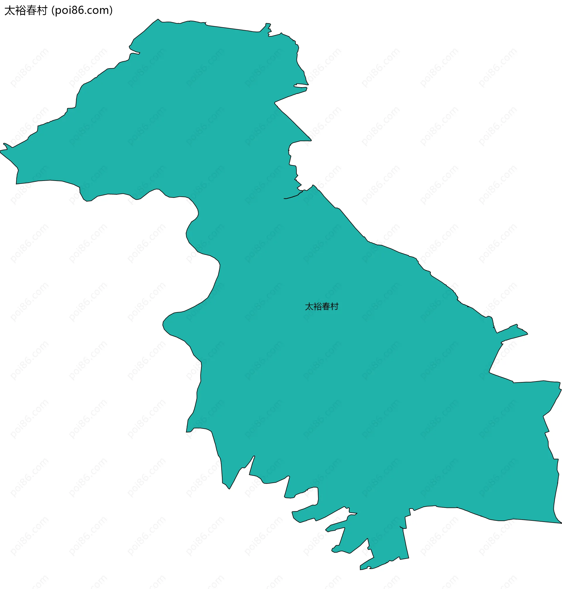 太裕春村边界地图