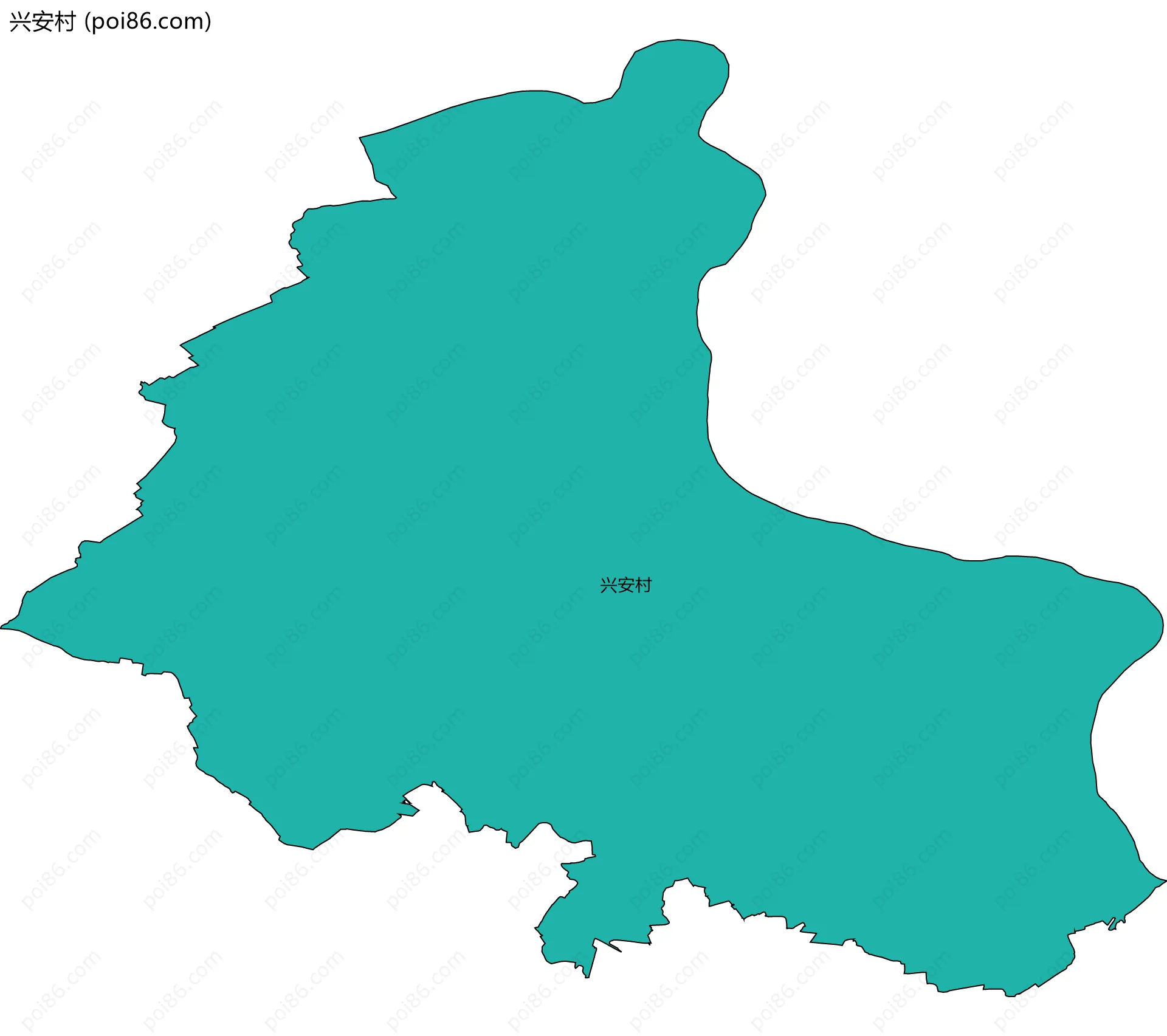 兴安村边界地图