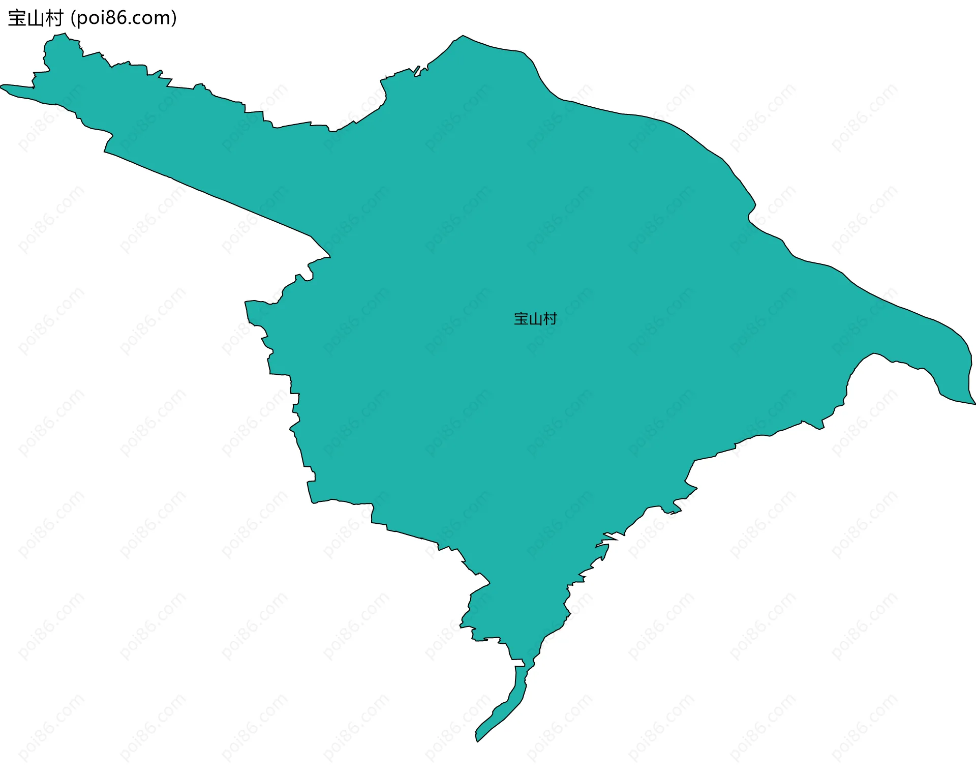 宝山村边界地图