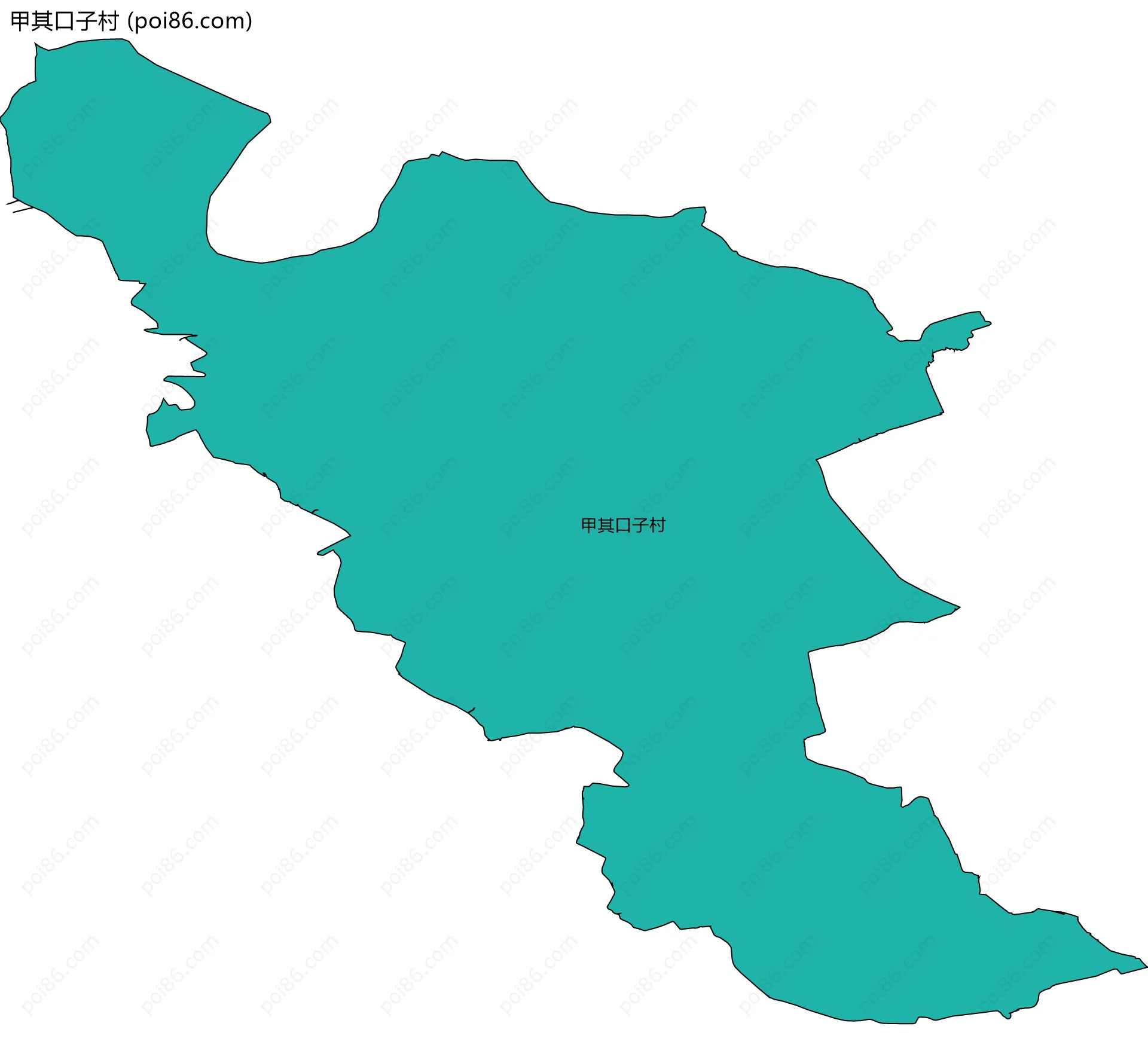 甲其口子村边界地图