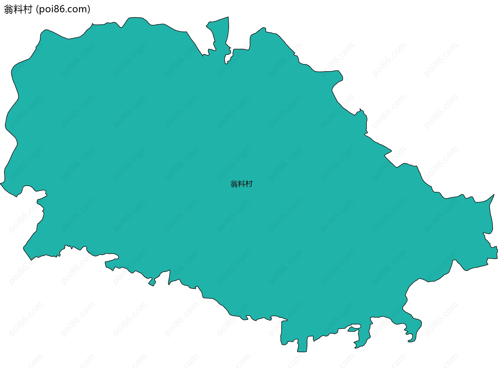 翁料村边界地图