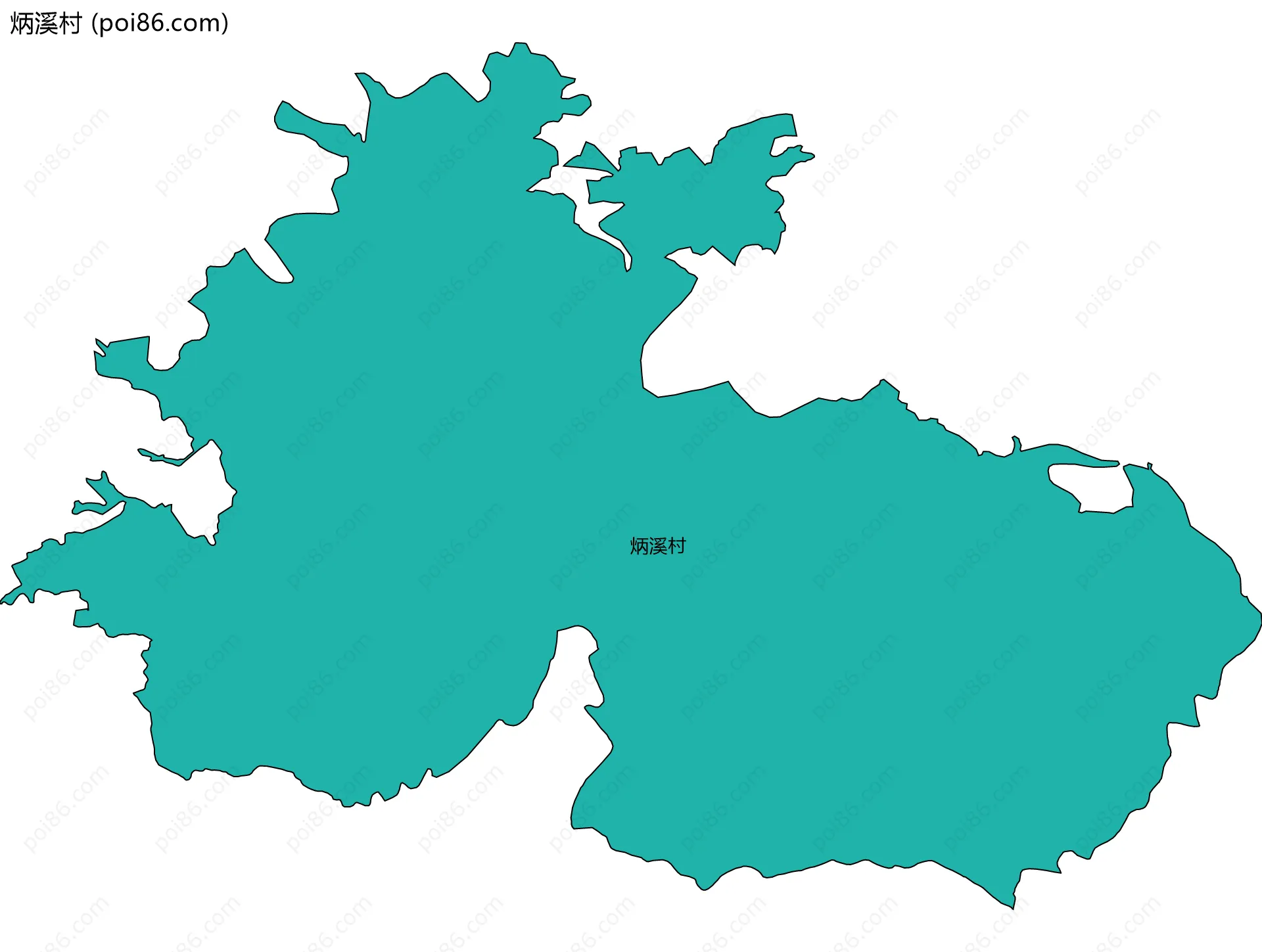 炳溪村边界地图