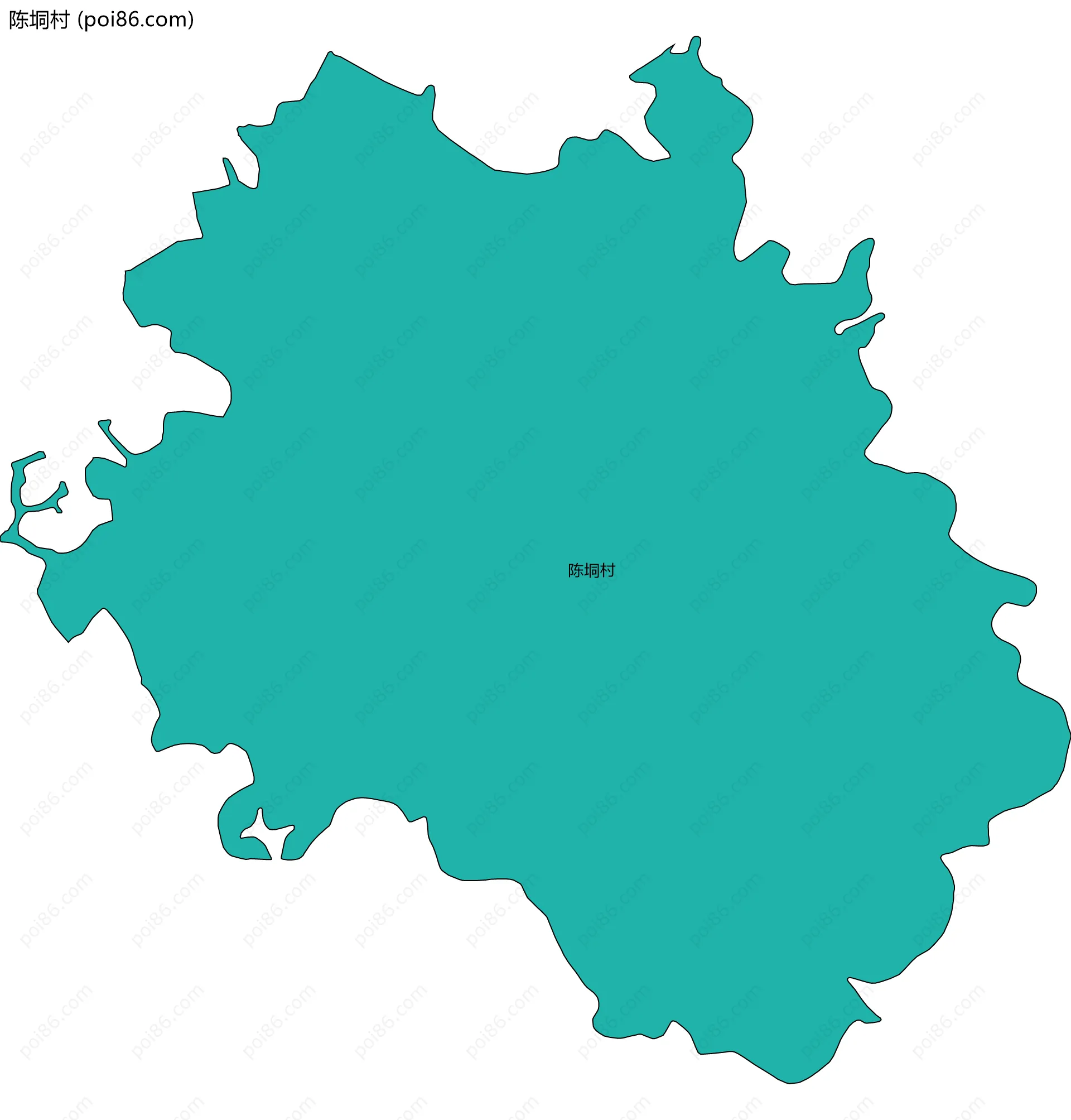 陈垌村边界地图