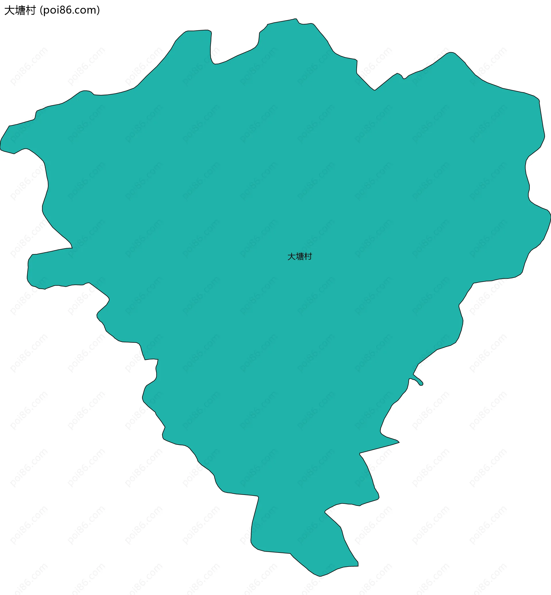 大塘村边界地图