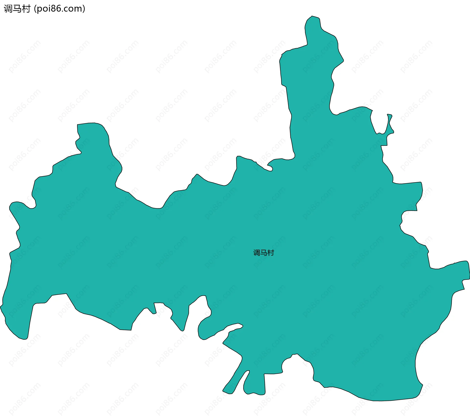 调马村边界地图