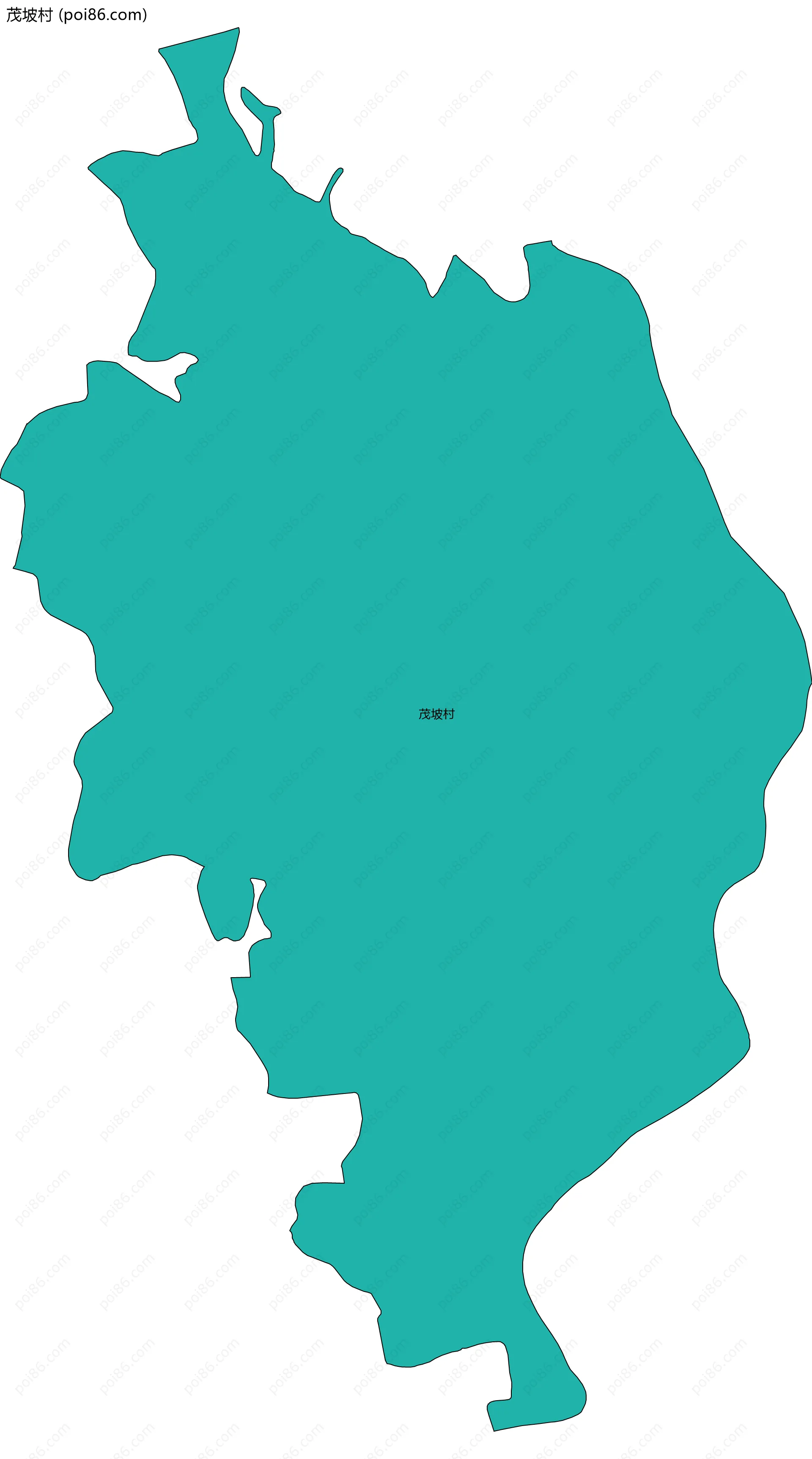 茂坡村边界地图