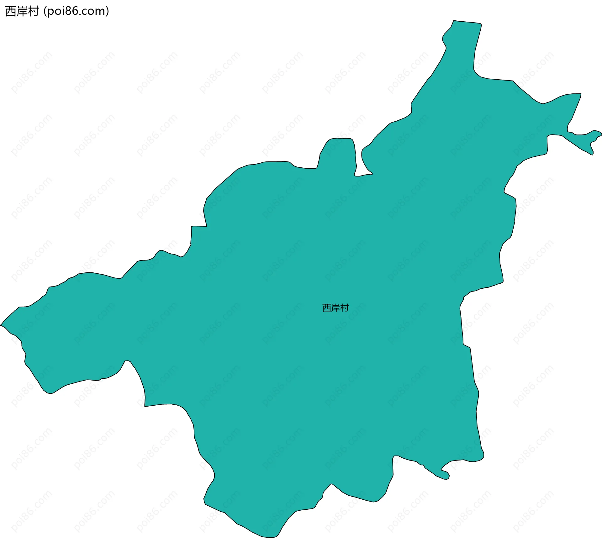 西岸村边界地图