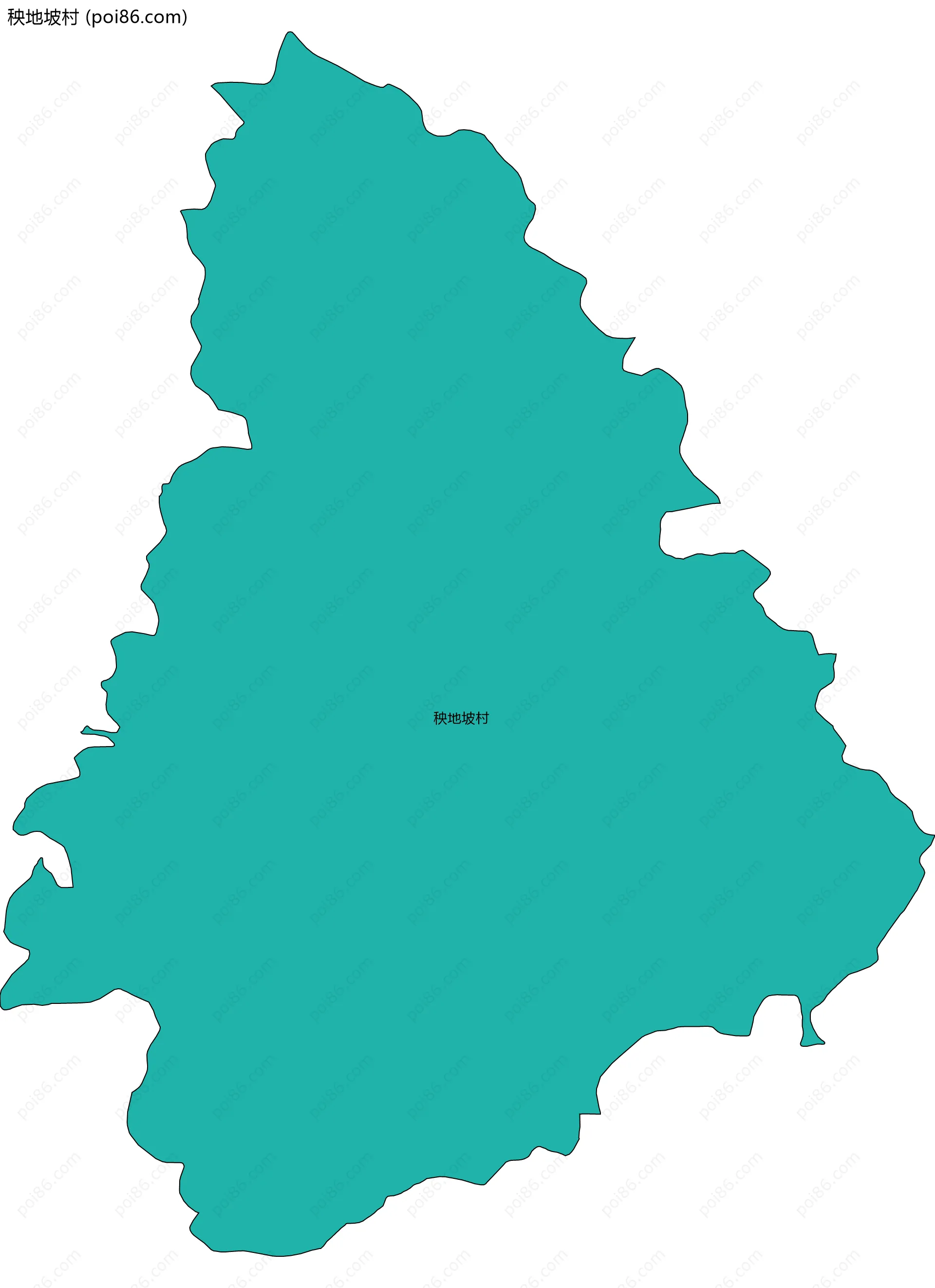 秧地坡村边界地图