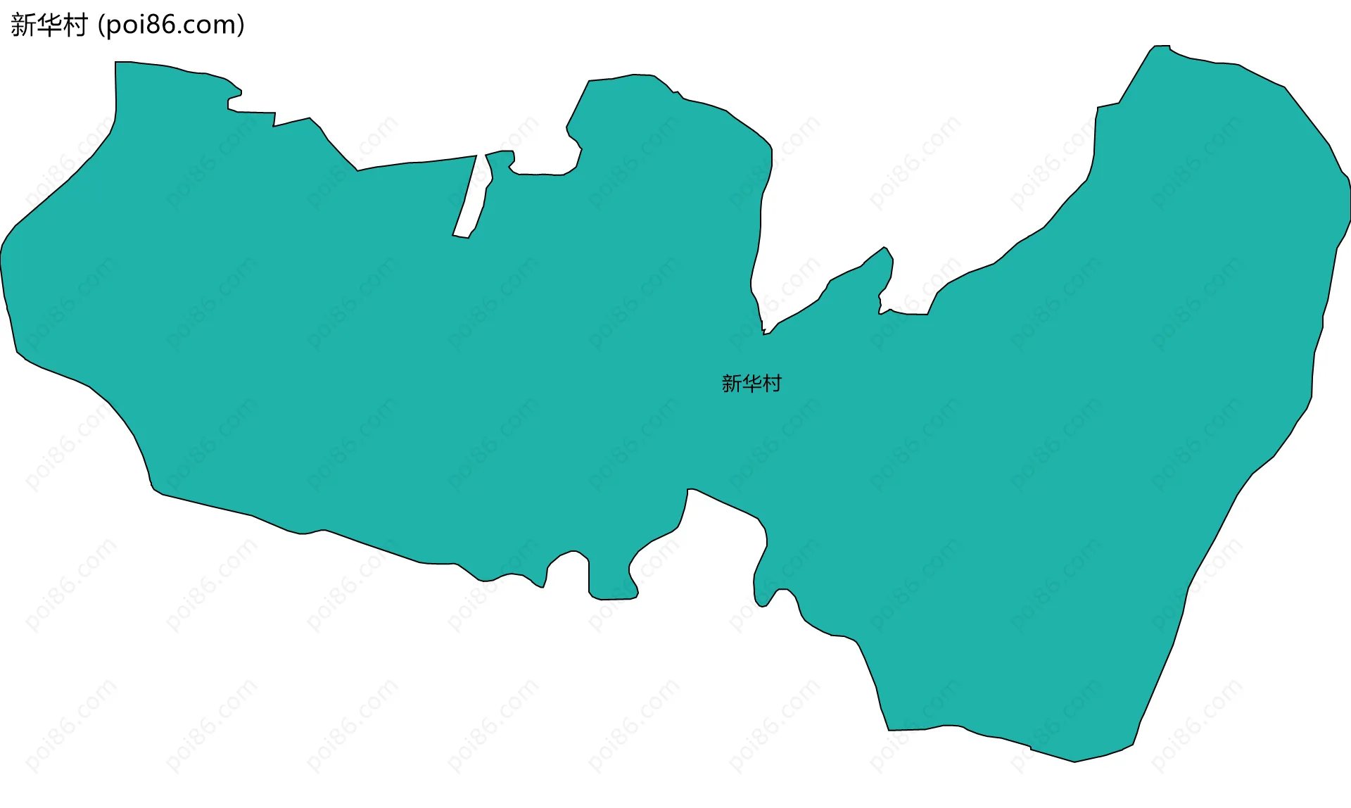 新华村边界地图