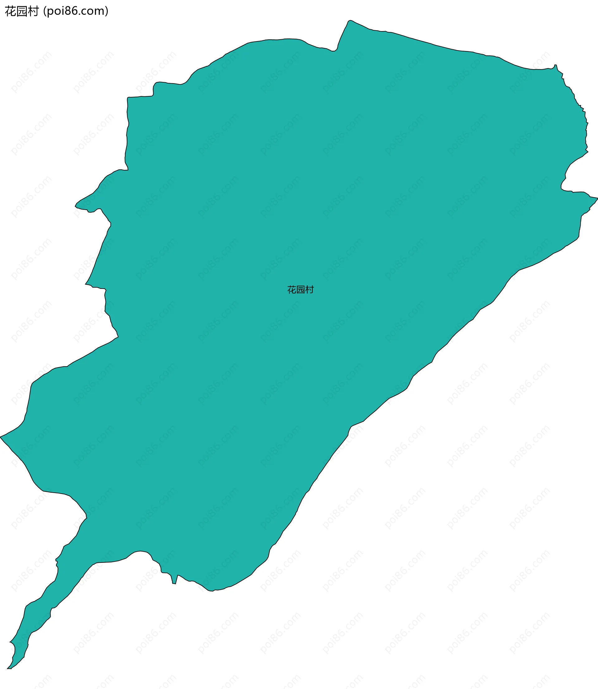 花园村边界地图