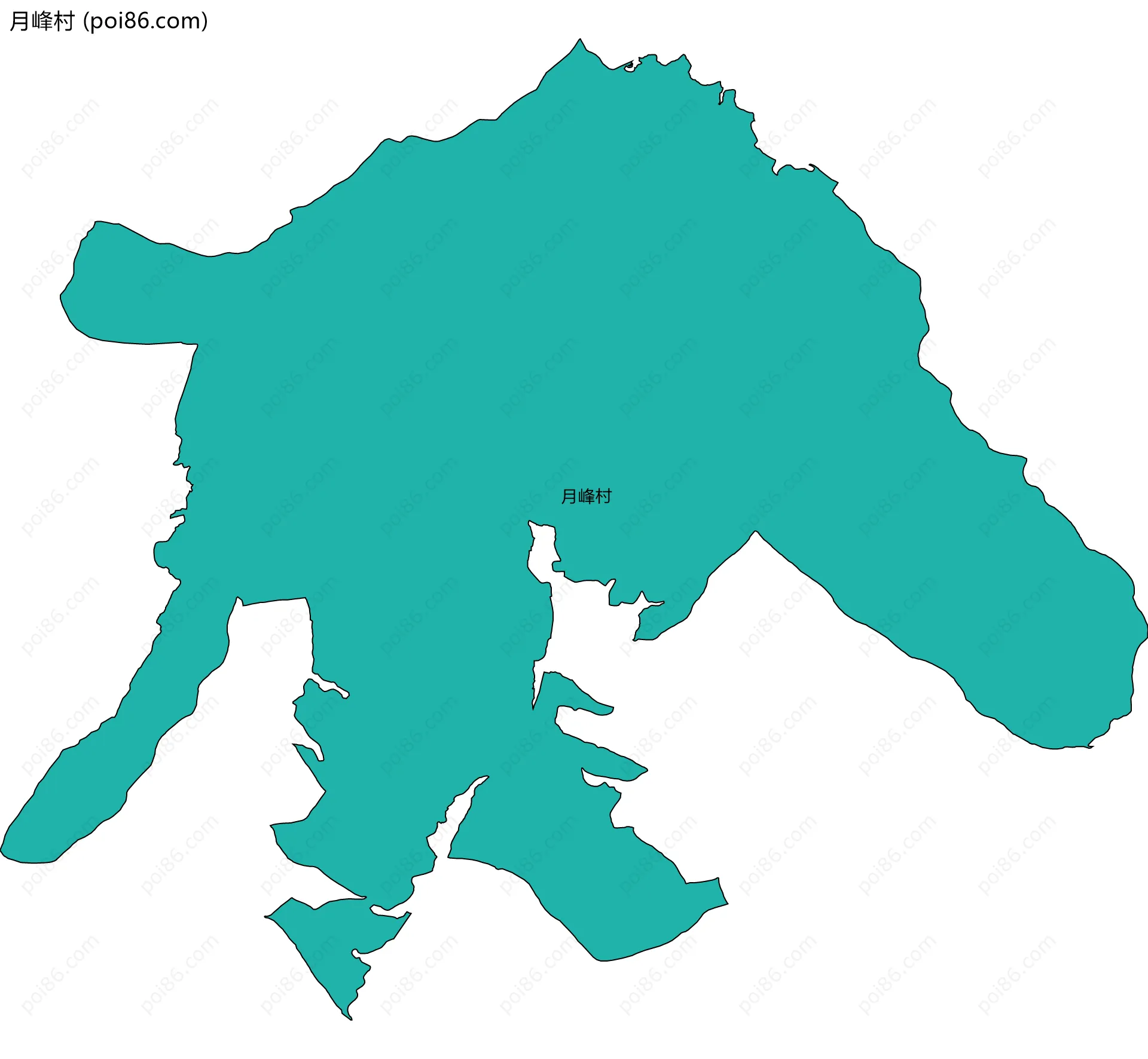 月峰村边界地图